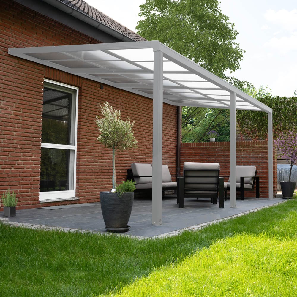 Solis Deluxe Terrassen&uuml;berdachung - 290 x 295 x 233 / 272 cm Wei&szlig; - Bild 1