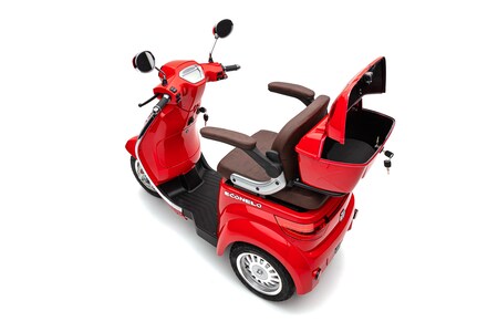 bei online versch. Farben - ECONELO rot Lux Netto Elektro-Dreiradroller, kaufen