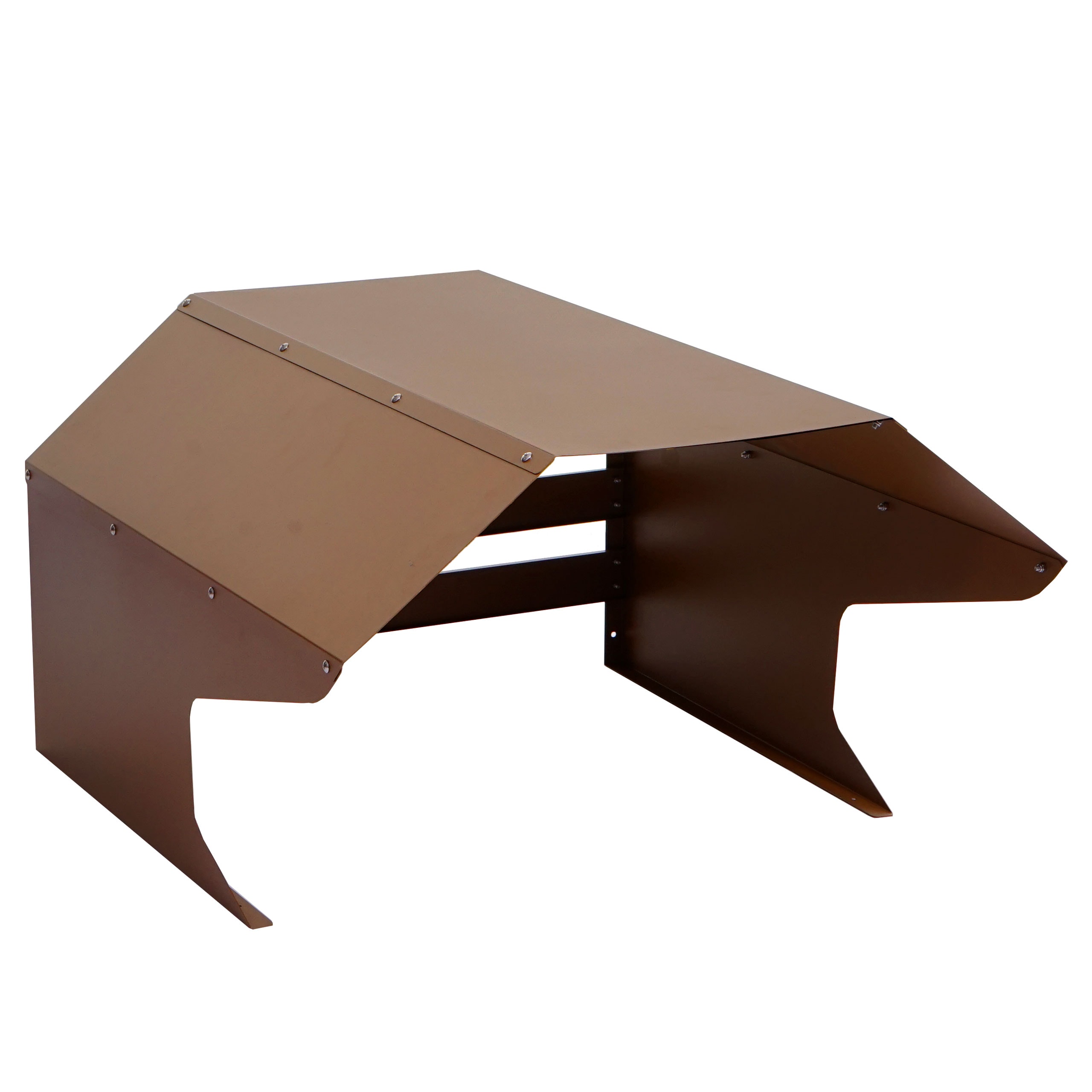 M&auml;hroboter-Garage MCW-L43, Dach Unterstand f&uuml;r Rasenm&auml;her, Metall 40x59x69cm ~ braun - Bild 1