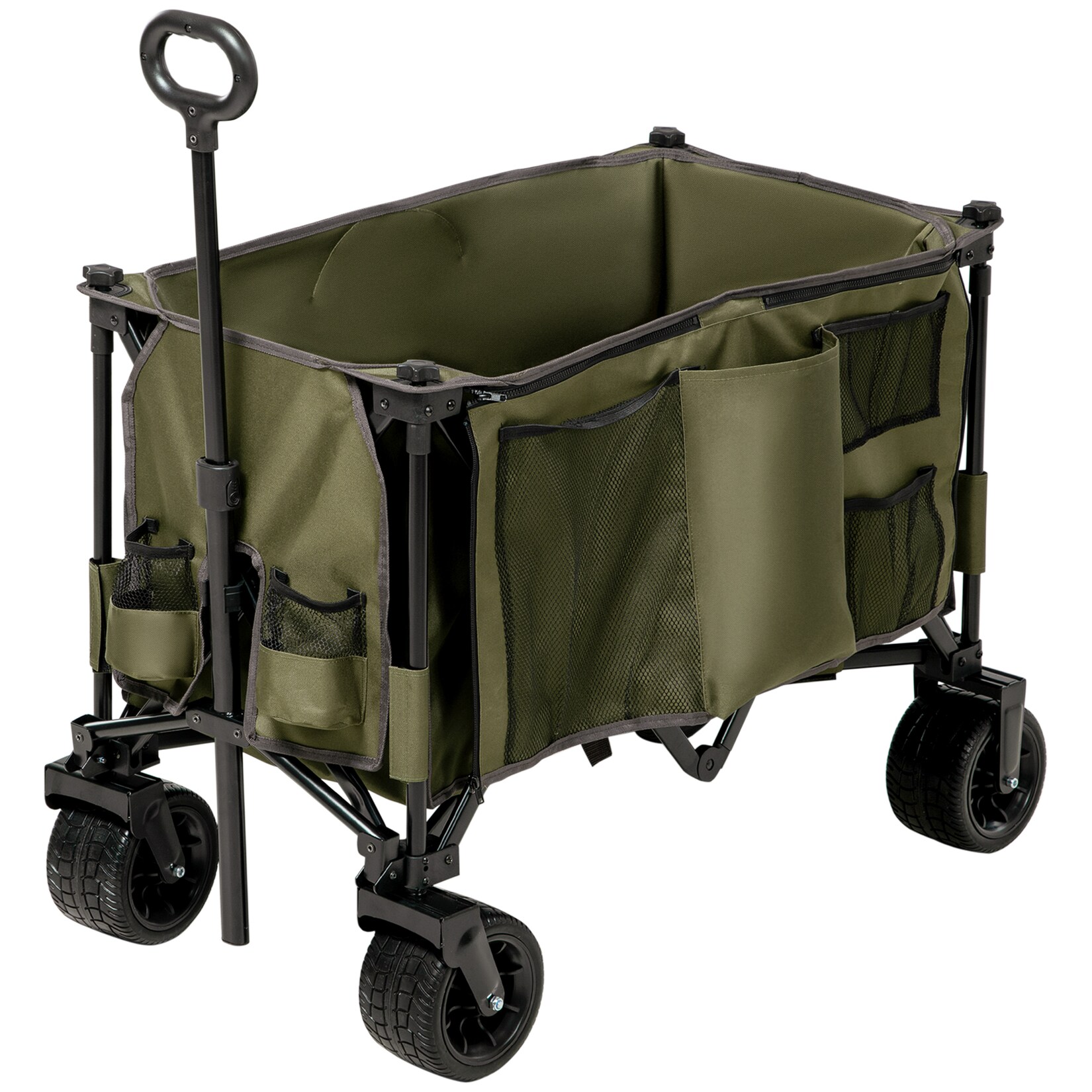 Outsunny Bollerwagen Stahl, Oxford-Polyester | 04255633516459