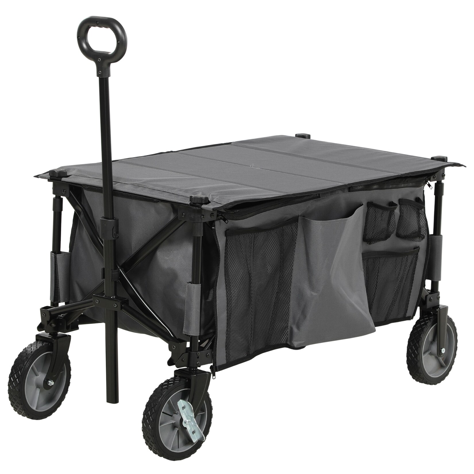 Outsunny Bollerwagen Stahl, Polyester | 04255633517937