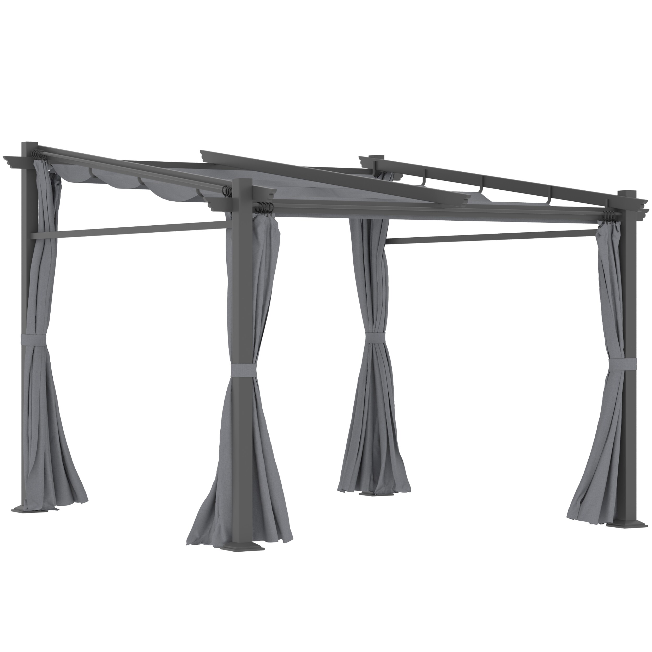 Outsunny Pergola Aluminium, Polyester - Bild 1