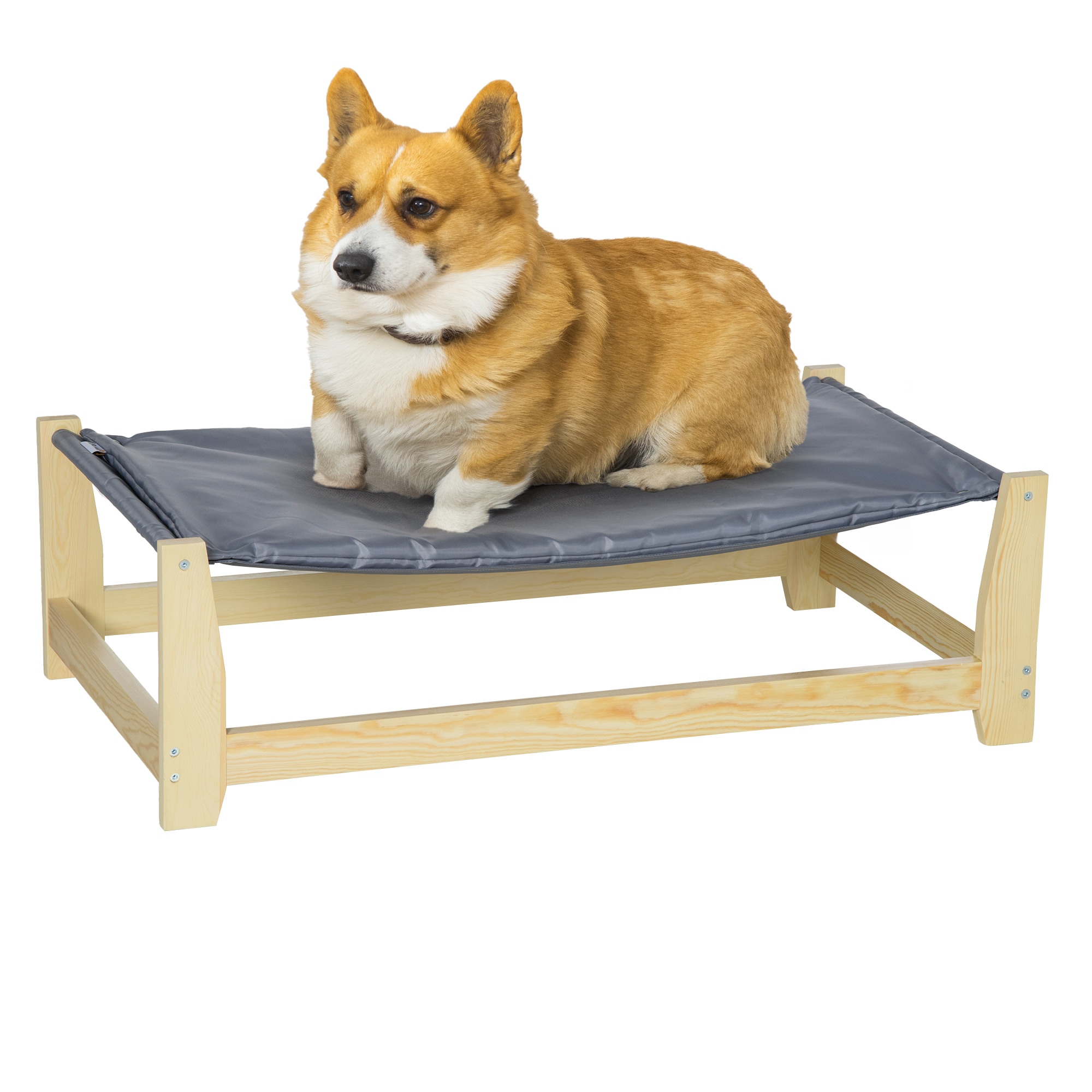 PawHut Haustierbett Kiefernholz, Oxford(Polyester), spritzgegossene Baumwolle - Bild 1