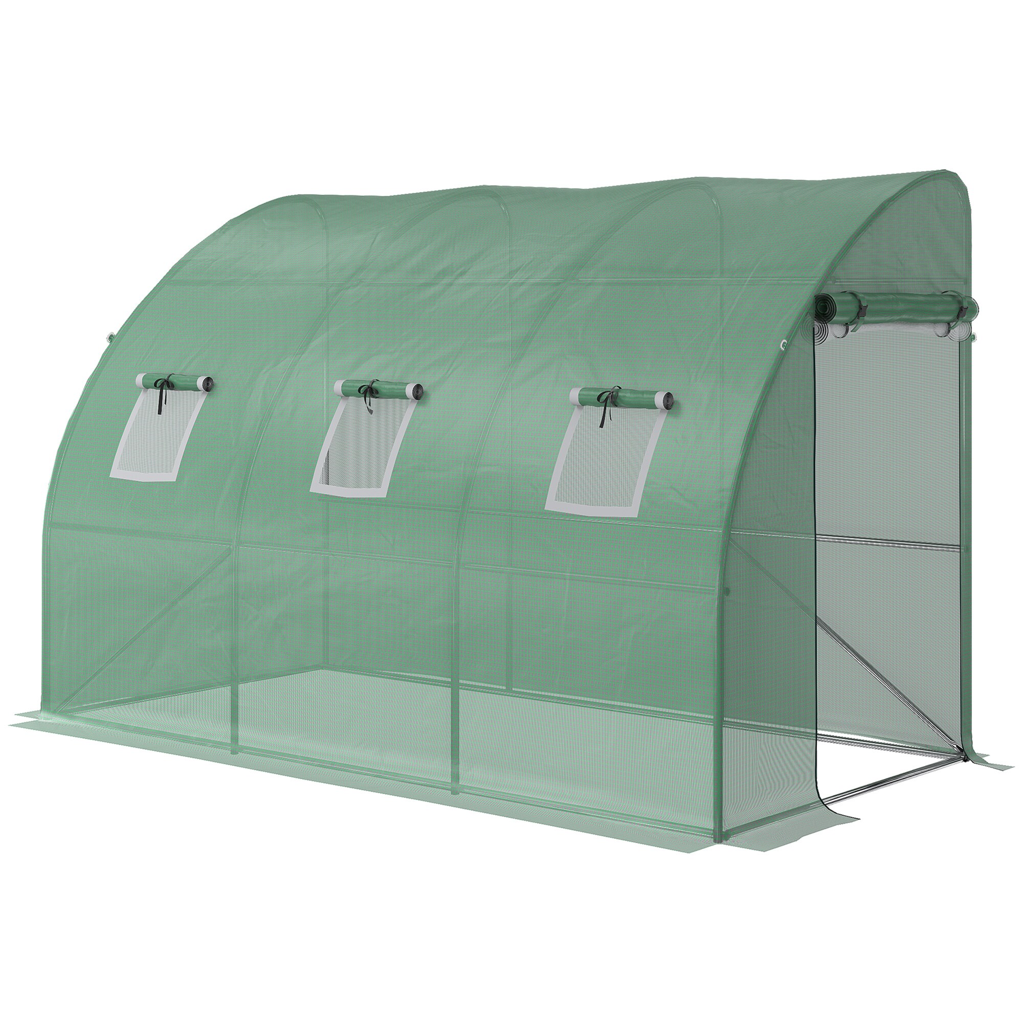 Outsunny Gew&auml;chshaus PE, Verzinkter Stahl - Bild 1