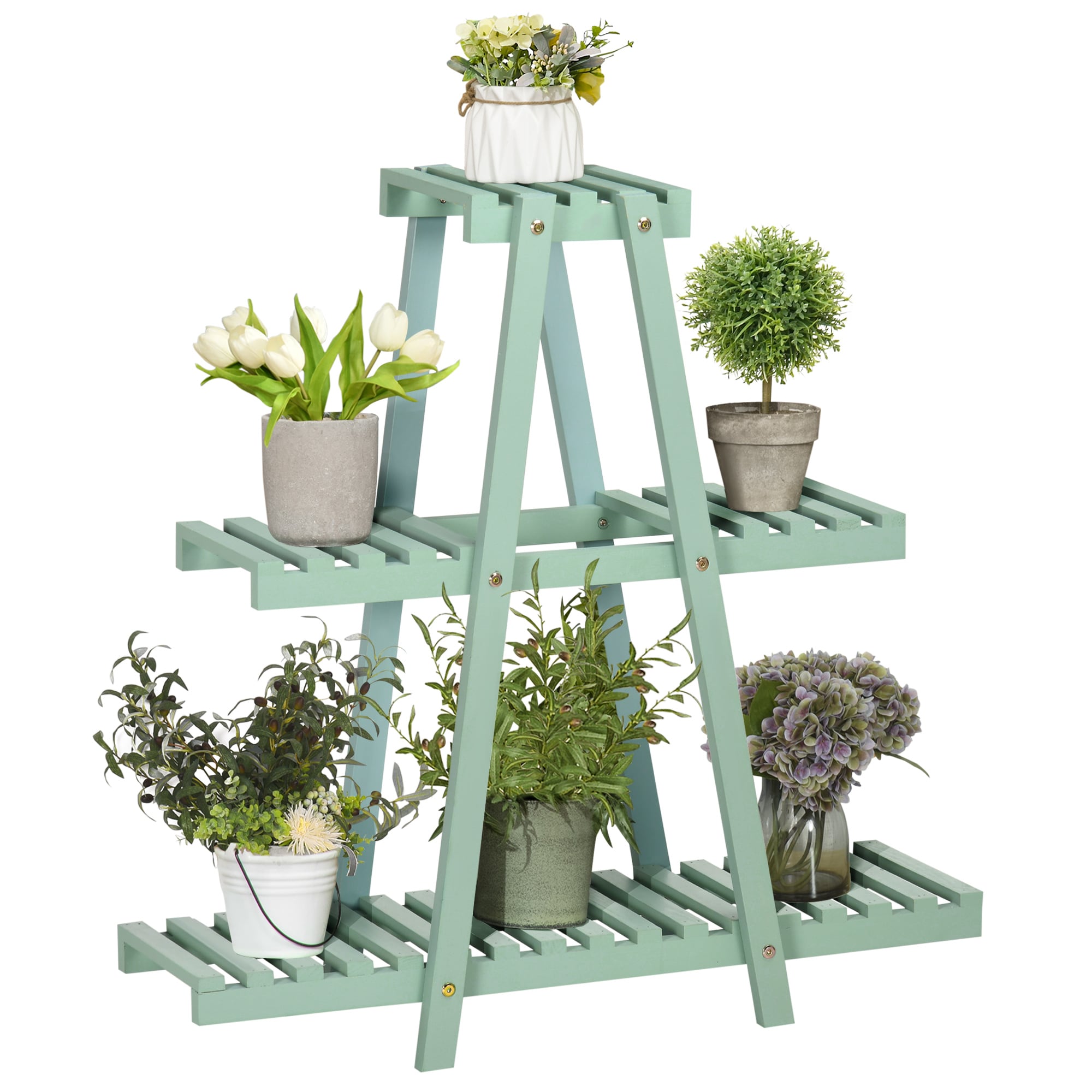 Outsunny Blumenst&auml;nder Tannenholz - Bild 1