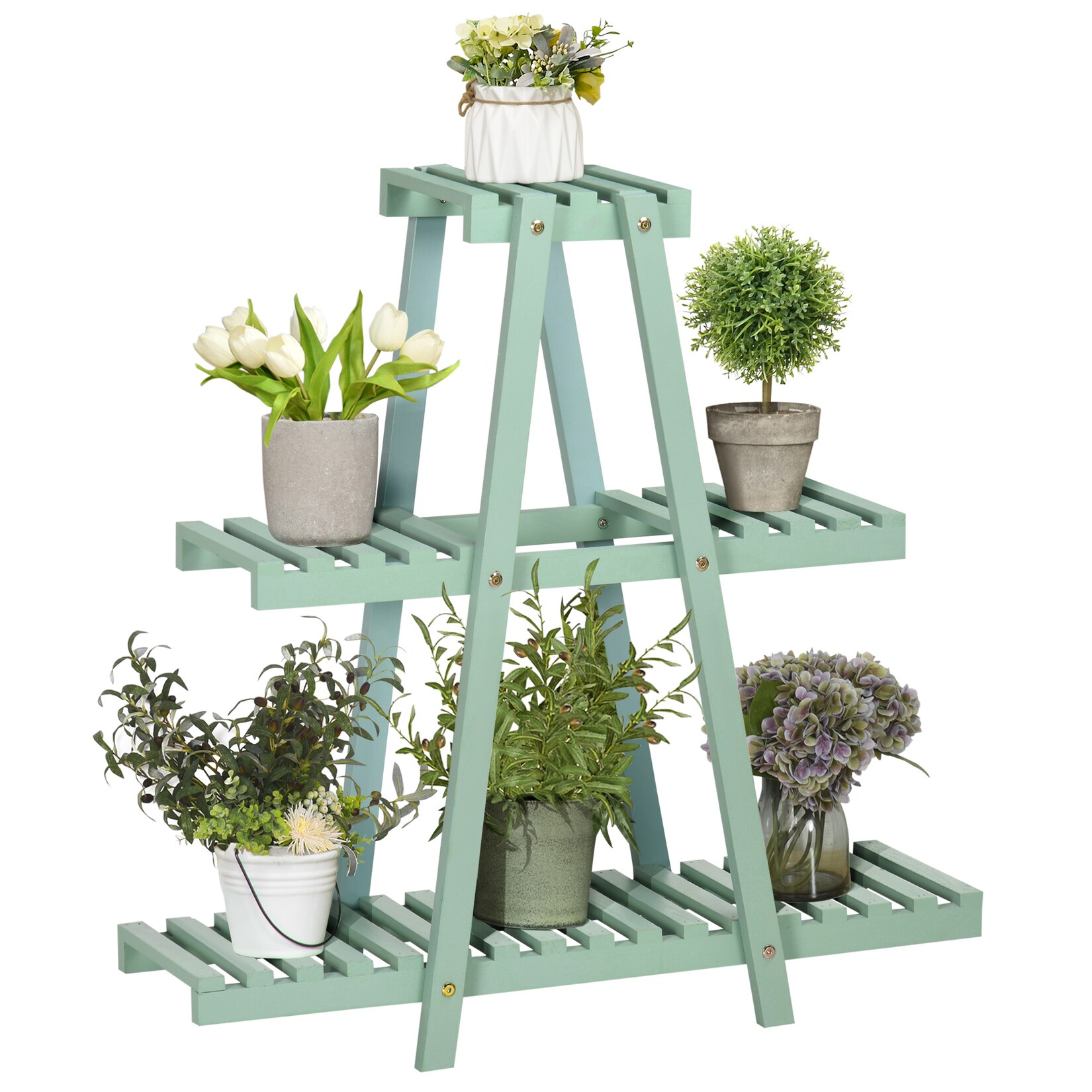 Outsunny Blumenständer Tannenholz | 04255633513694
