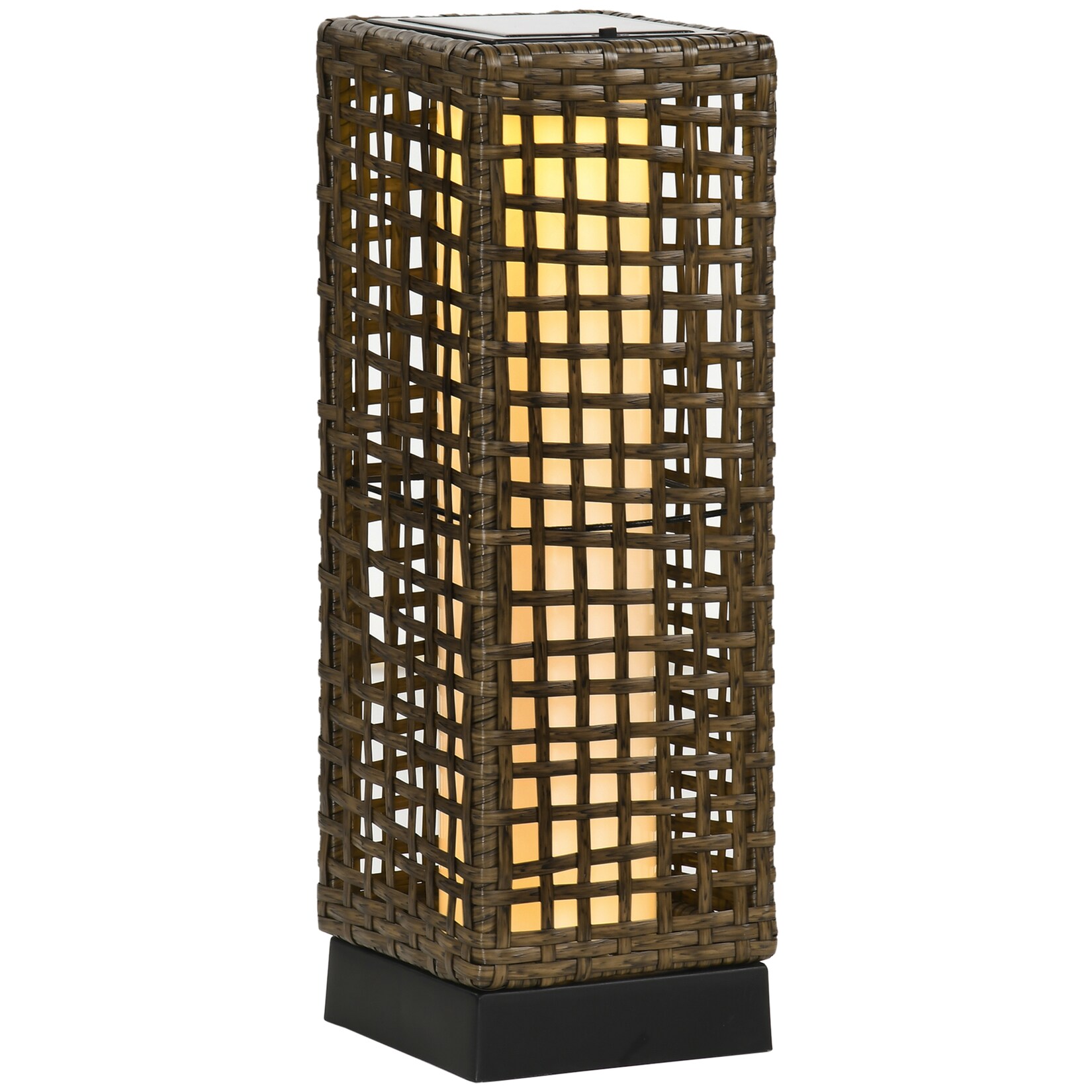 Outsunny Solarleuchte Stahl, PE Rattan | 04255633515841