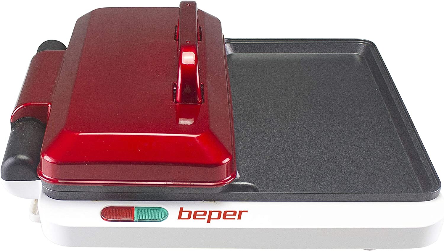 Beper P101CUD500 Multifunktionsgrill in Rot mit Antihaft-Beschichtung & 4 Kochflächen | 08056420221640