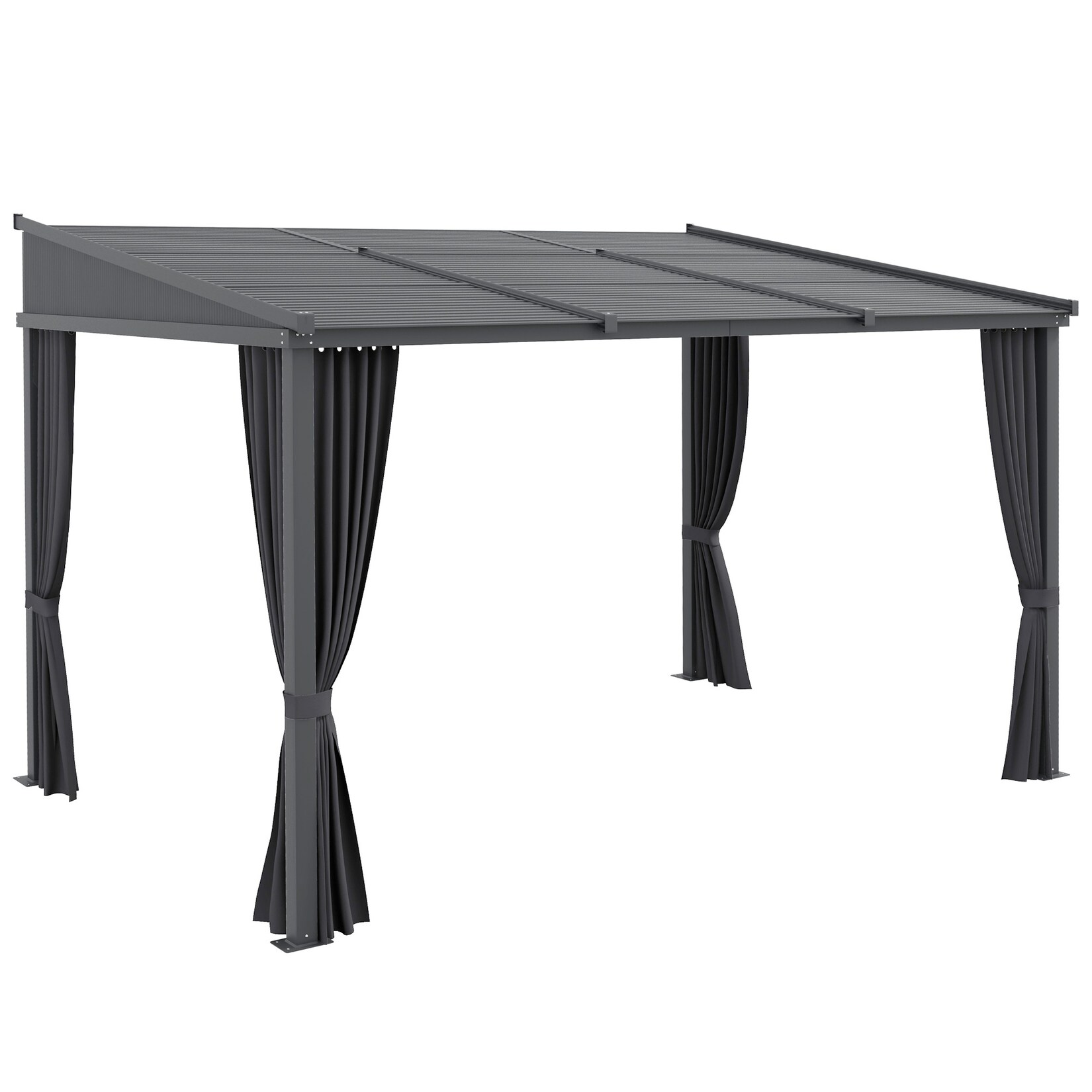 Outsunny Pergola Aluminium, Metall, Polyester, PC | 04255633519597