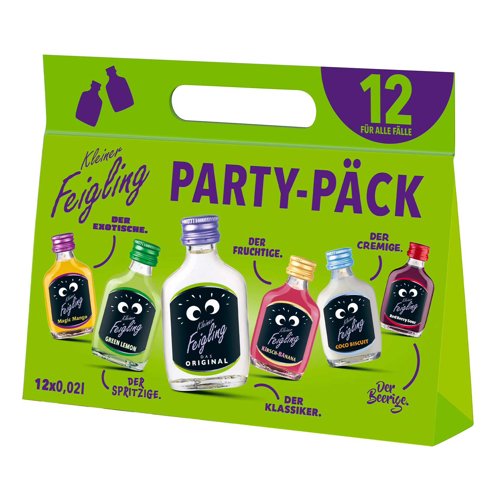 Kleiner Feigling Party P&auml;ck 15,0 - 20,0 % vol 20 ml, 12er Pack - Bild 1