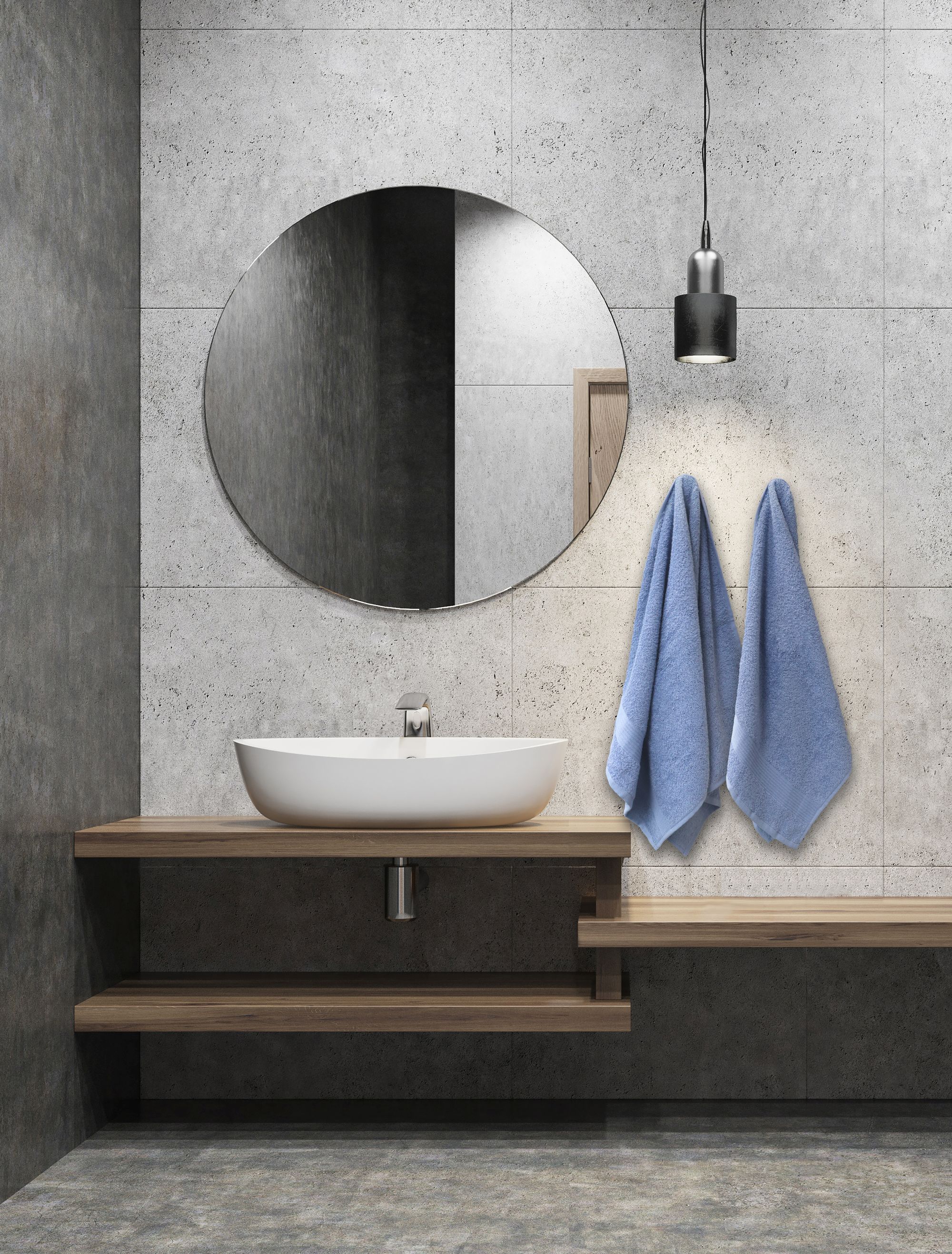 Handtuch 2er 50 x 100 cm- versch. Farben -blau - Bild 1