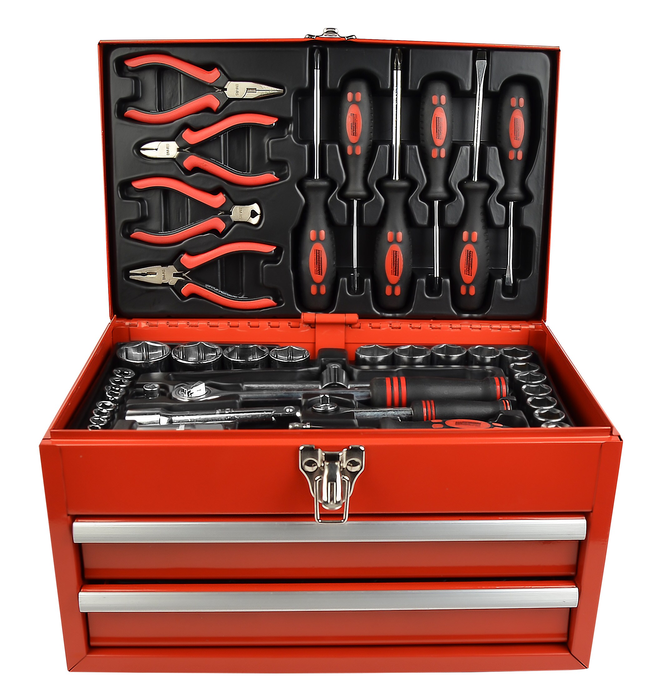 Br&uuml;der Mannesmann Best&uuml;ckte Werkzeugbox 155-tlg - Bild 1