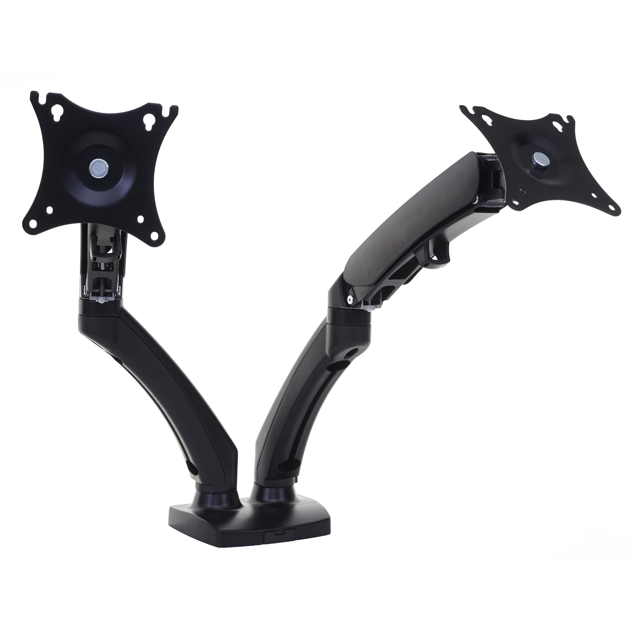 Monitorhalter MCW-D39, Halterung Tischhalterung, Klemme/Bohrungsmontage VESA bis 75x75/100x100mm bis 9kg je Arm ~ zweiarmig - Bild 1