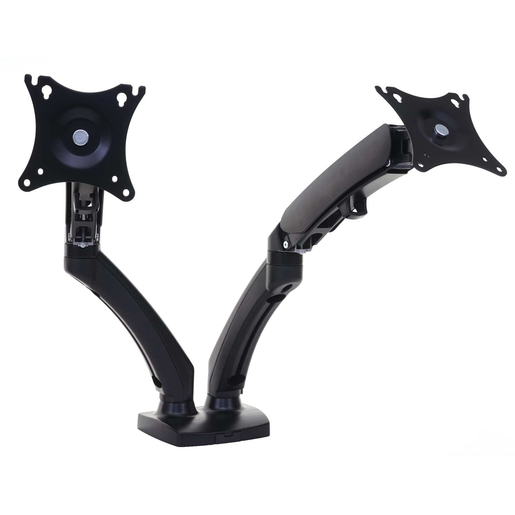 Monitorhalter MCW-D39, Halterung Tischhalterung, Klemme/Bohrungsmontage VESA bis 75×75/100x100mm bis 9kg je Arm ~ zweiarmig | 04057651256955