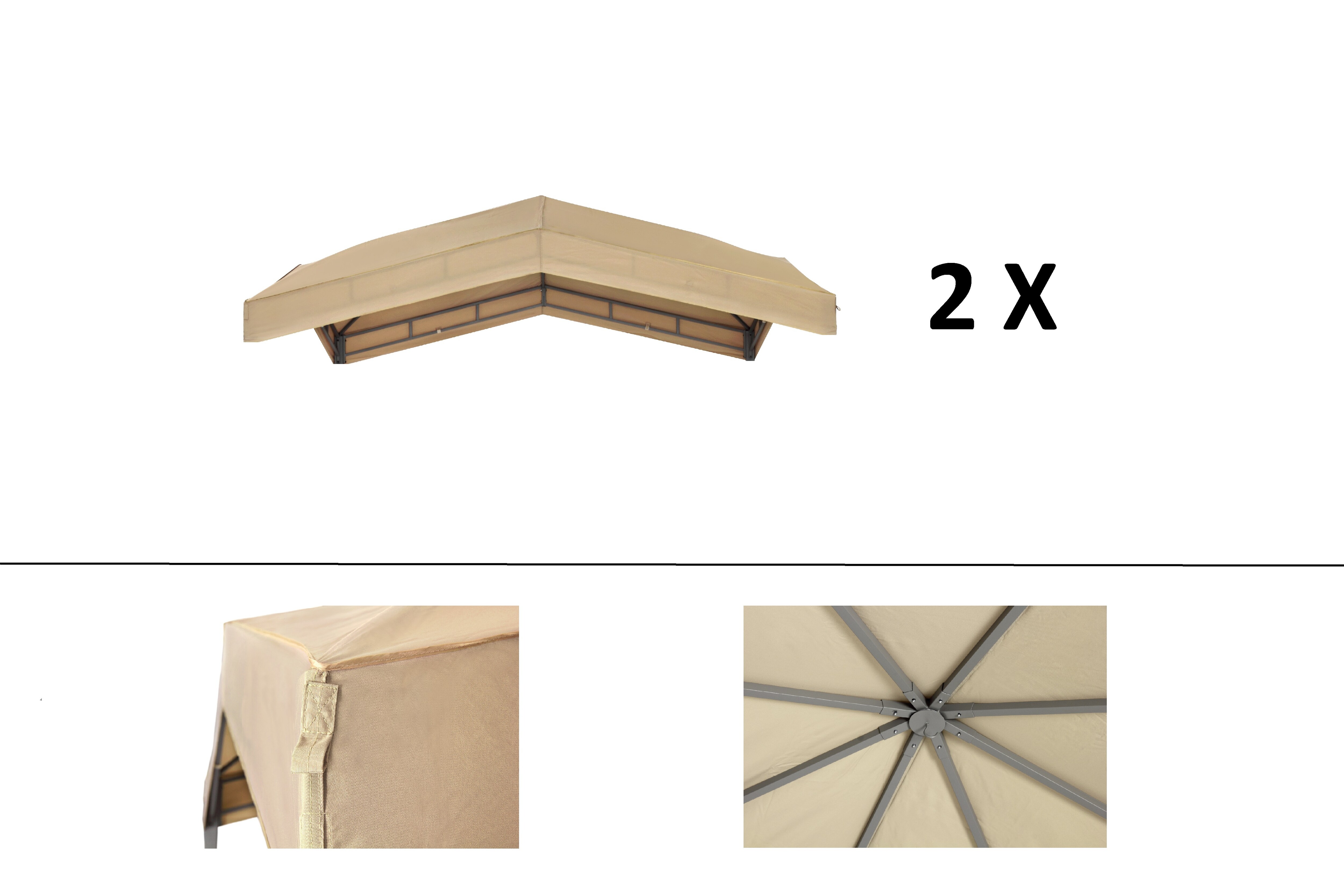 Tepro 2x Pavillonbespannung Marabo - versch. Farben - Bild 1