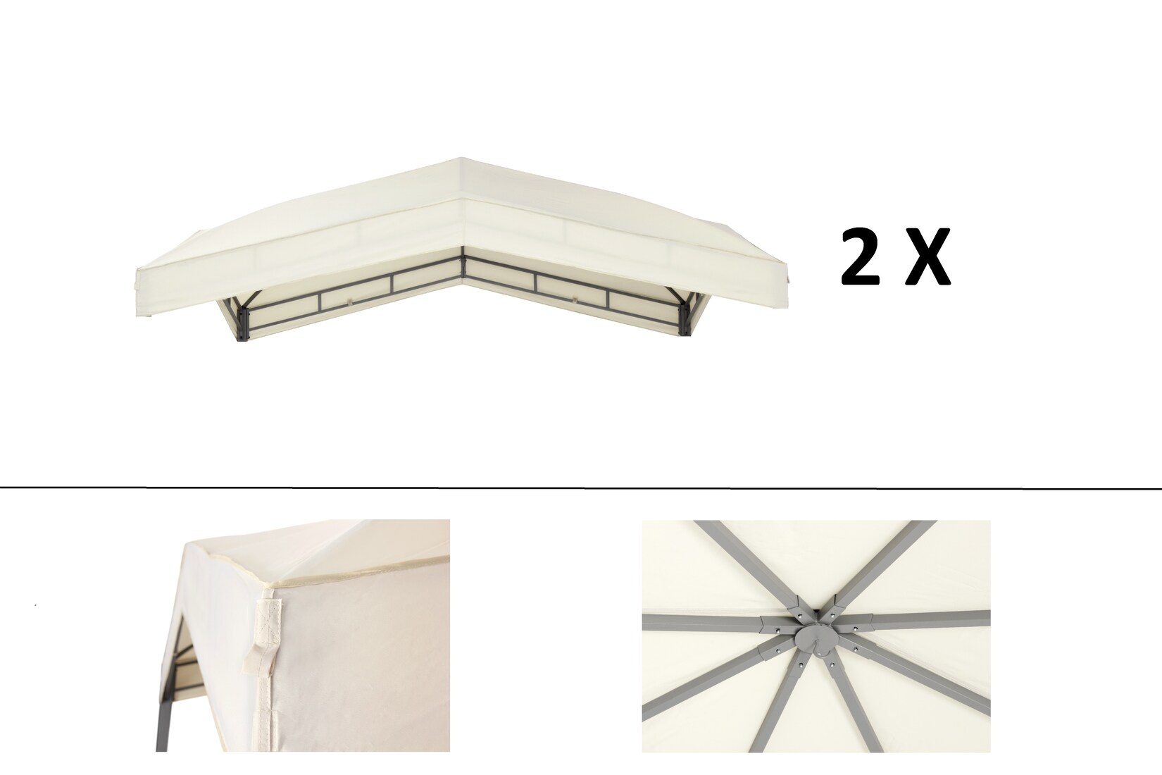 Tepro 2x Pavillonbespannung Marabo – versch. Farben | 04011964055520