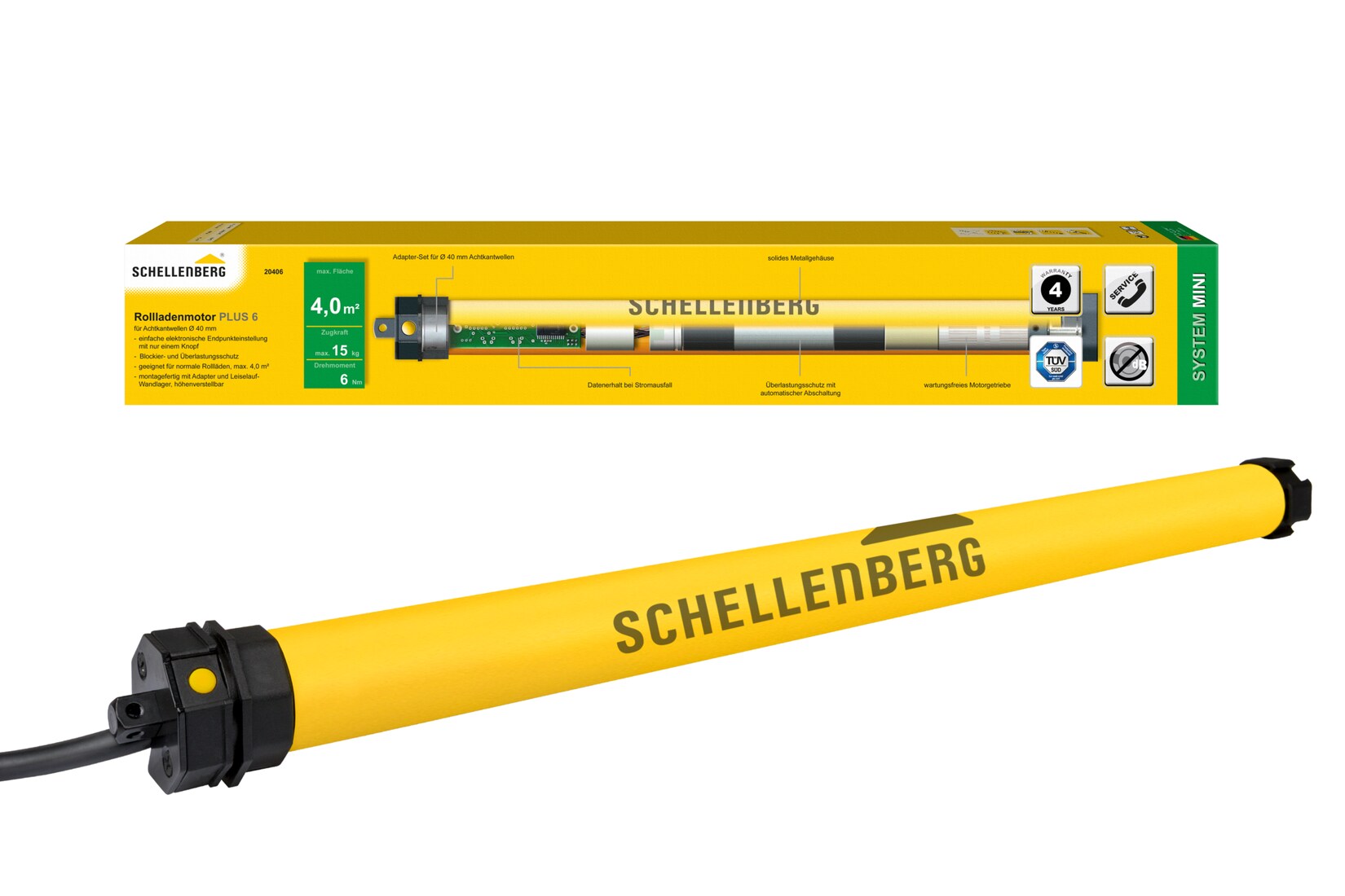 Schellenberg Rohrmotor PLUS Mini 6 Nm | 04003971204060