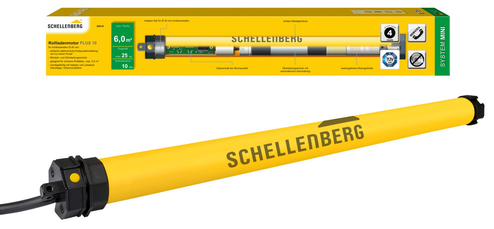 Schellenberg Rohrmotor PLUS Mini 10 Nm | 04003971204107