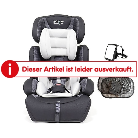 Blij´r Ivo Grey/Black Autositz mit Wumbi Rücksitzspiegel und Sonnenschutz - Bild 1