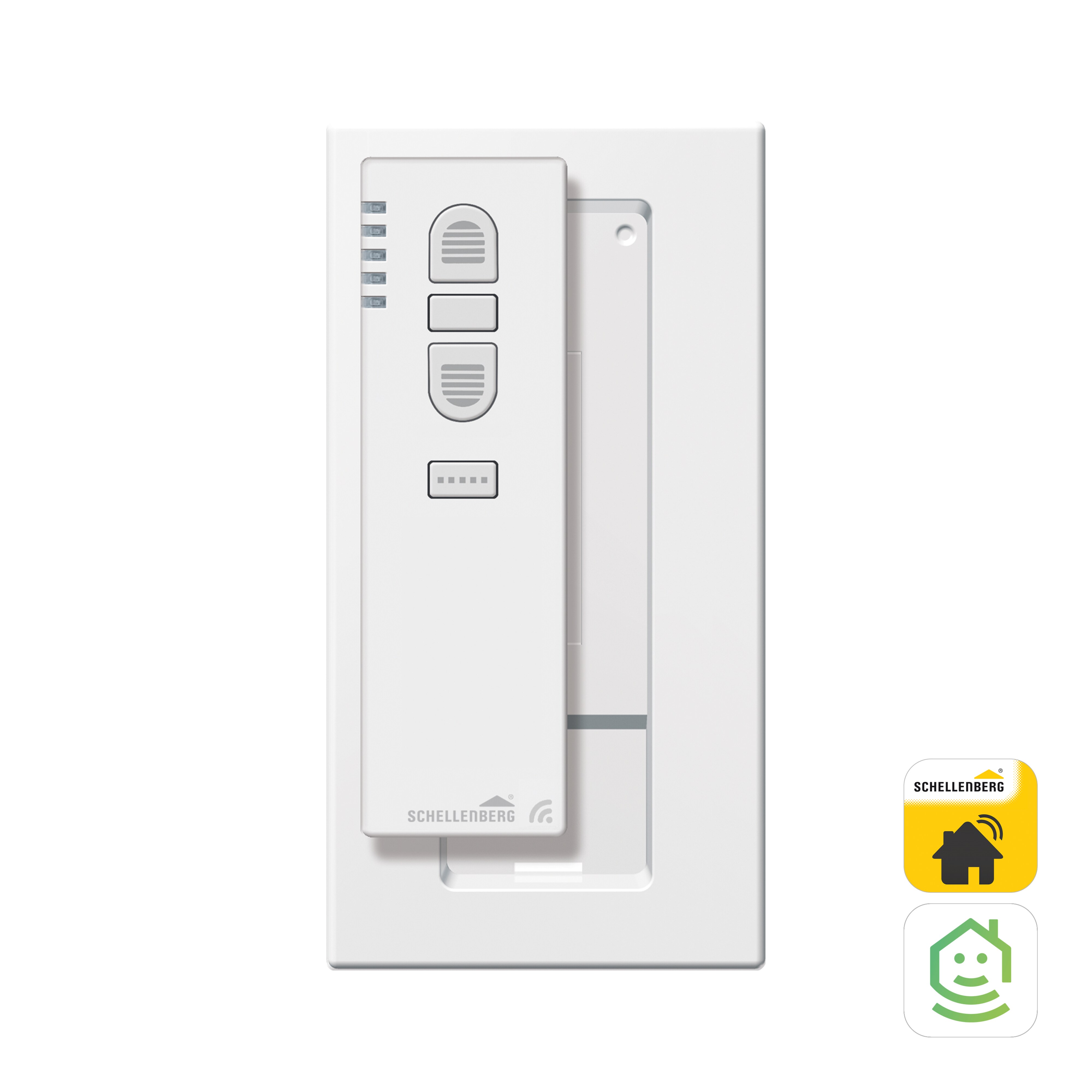 Schellenberg Funk-Handsender 5-Kanal mit Wandhalterung, wei&szlig; - Bild 1