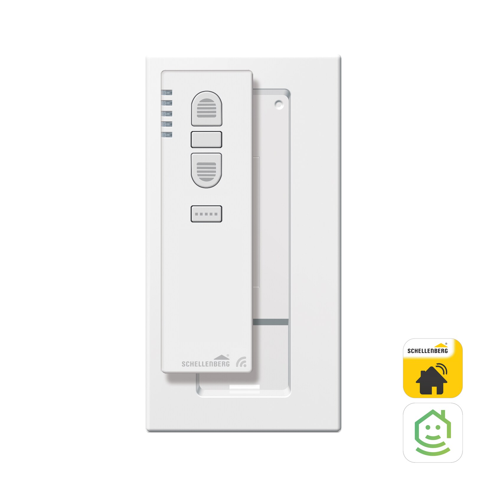Schellenberg Funk-Handsender 5-Kanal mit Wandhalterung, weiß | 04003971200161