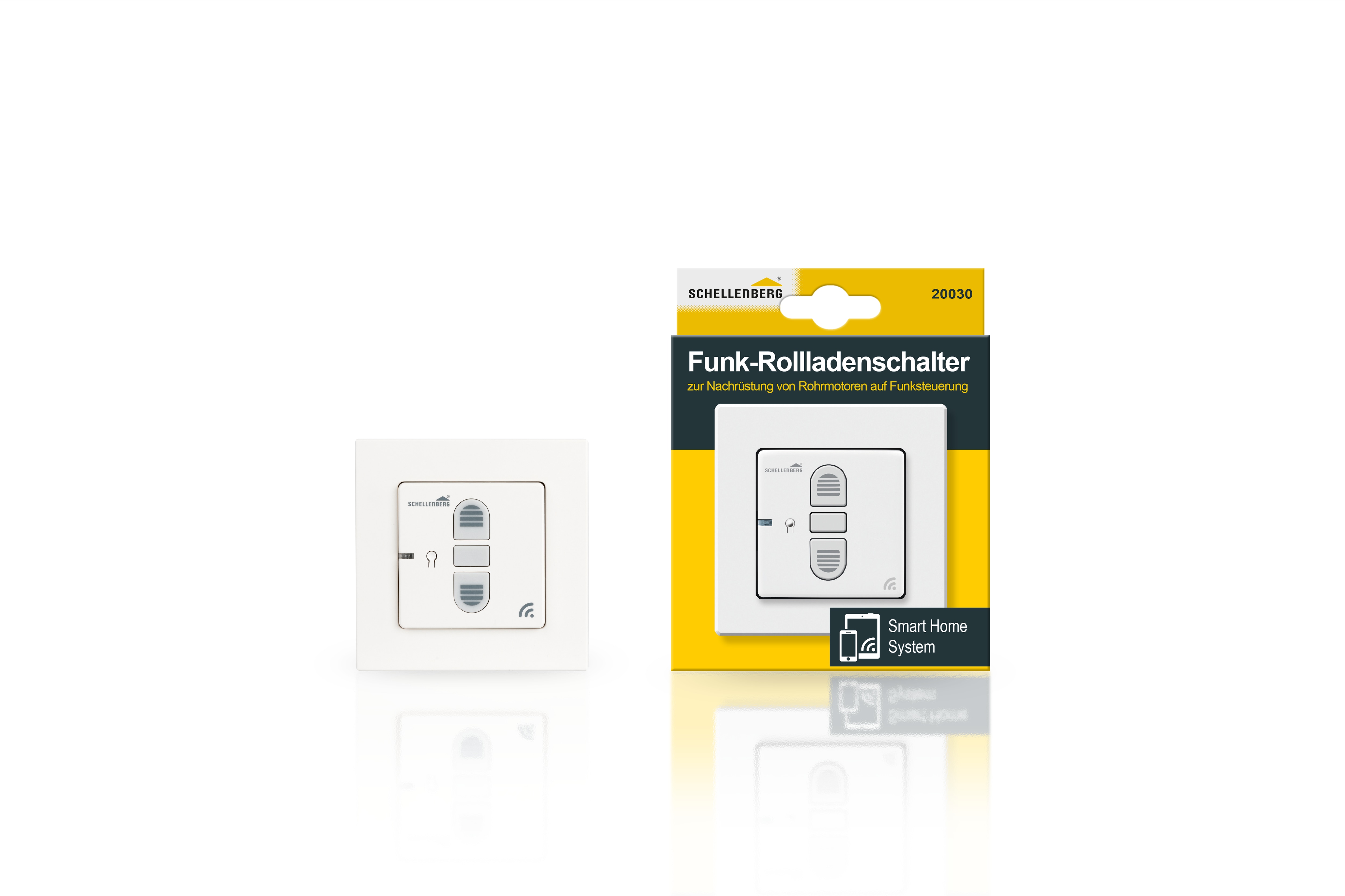 Schellenberg Funk-Rolladenschalter, Unterputz, wei&szlig; - Bild 1