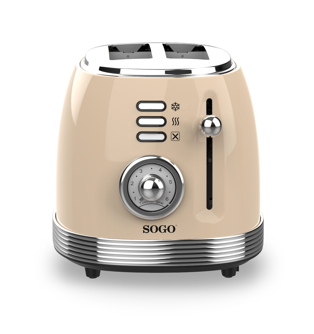 SOGO RETRO Serie Toaster beige