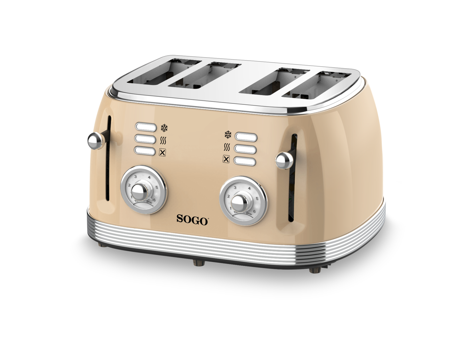 SOGO RETRO Serie Toaster beige