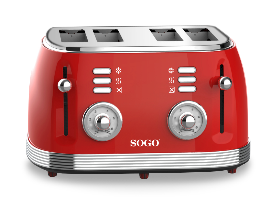 SOGO RETRO Serie Toaster rot