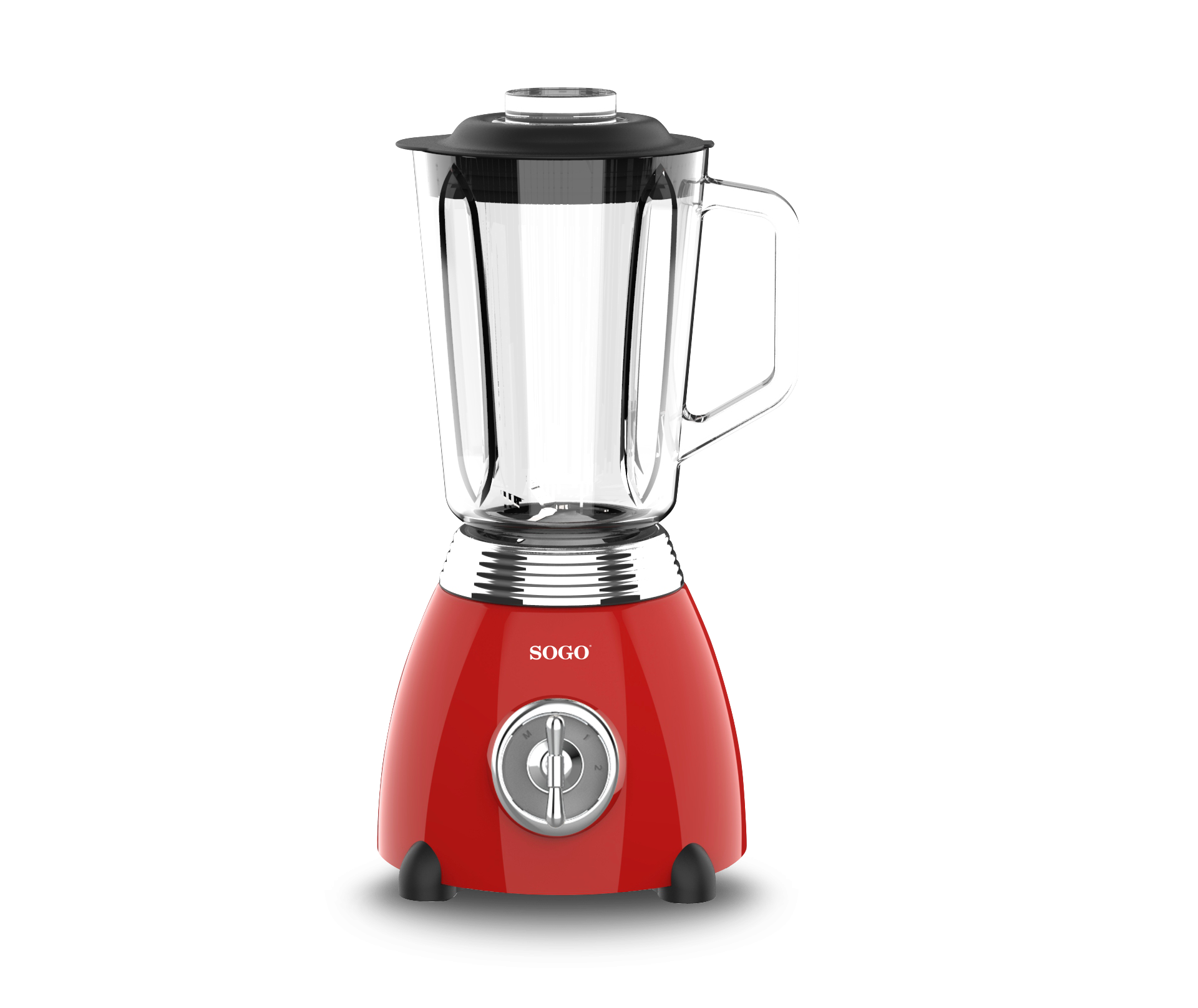 SOGO RETRO REIHE GLAS-STANDMIXER rot 1.5 L KAPAZIT&Auml;T - Bild 1