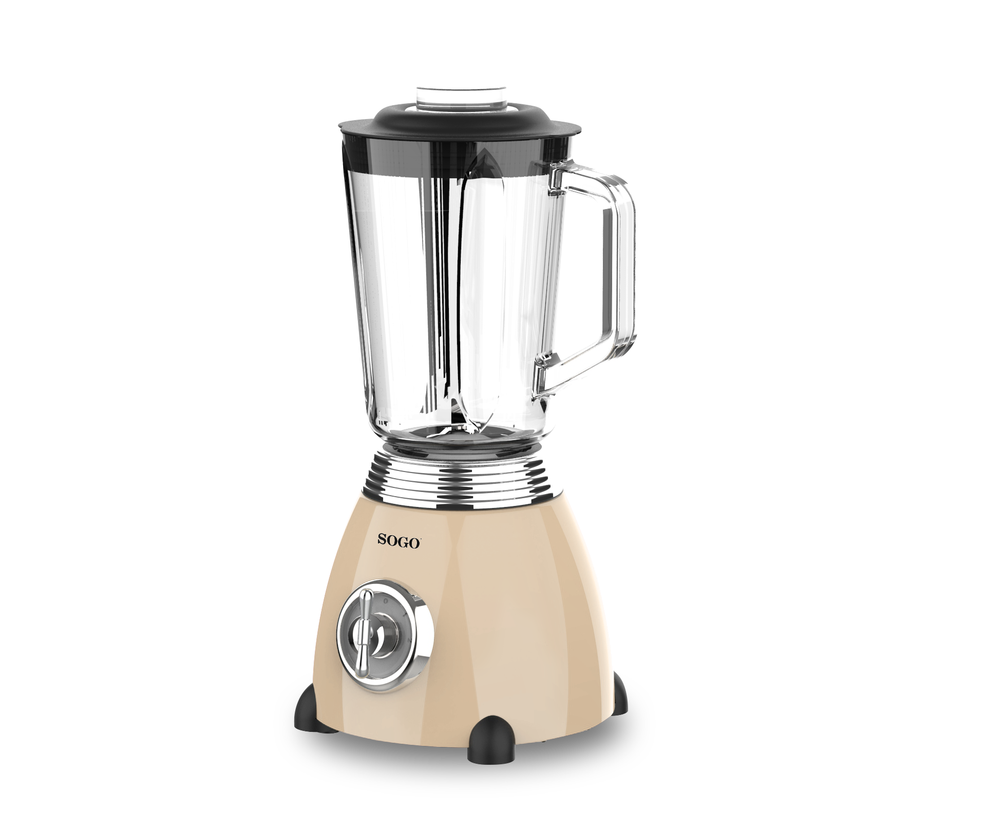 SOGO RETRO REIHE GLAS-STANDMIXER beige 1.5 L KAPAZIT&Auml;T - Bild 1