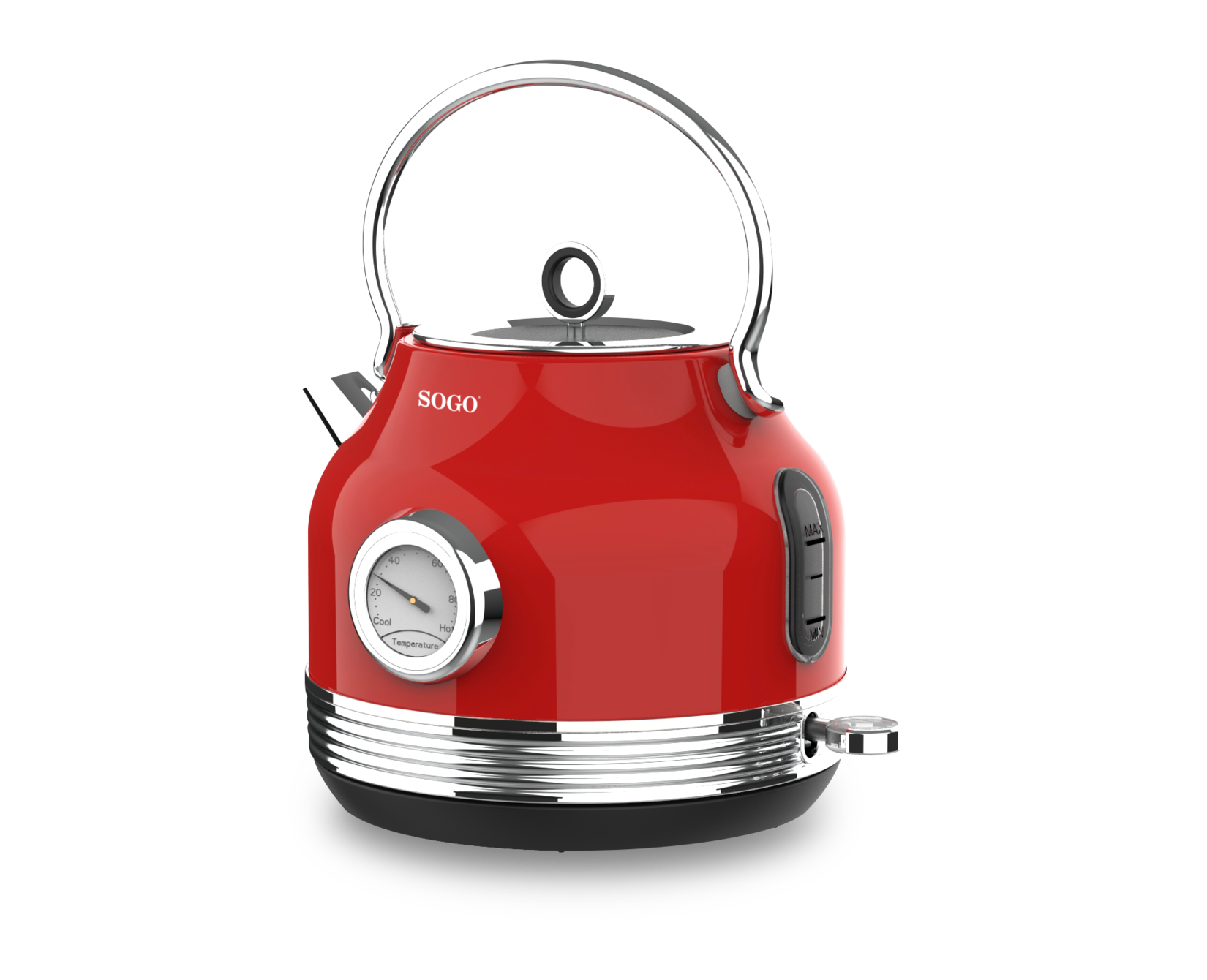 SOGO RETRO Serie Wasserkocher rot 1.8 L Kapazität | 08425490137494