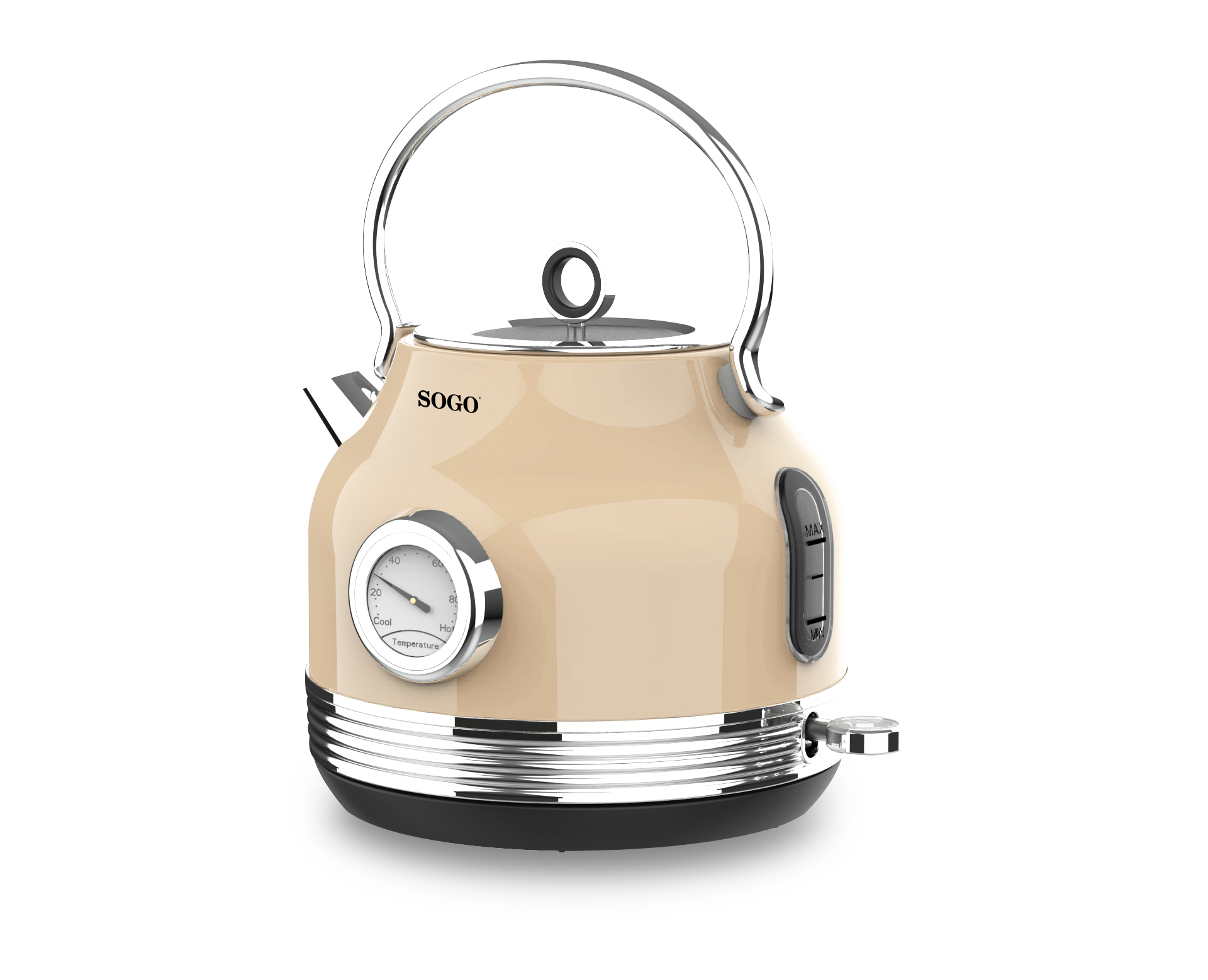 SOGO RETRO Serie Wasserkocher beige 1.8 L Kapazit&auml;t - Bild 1