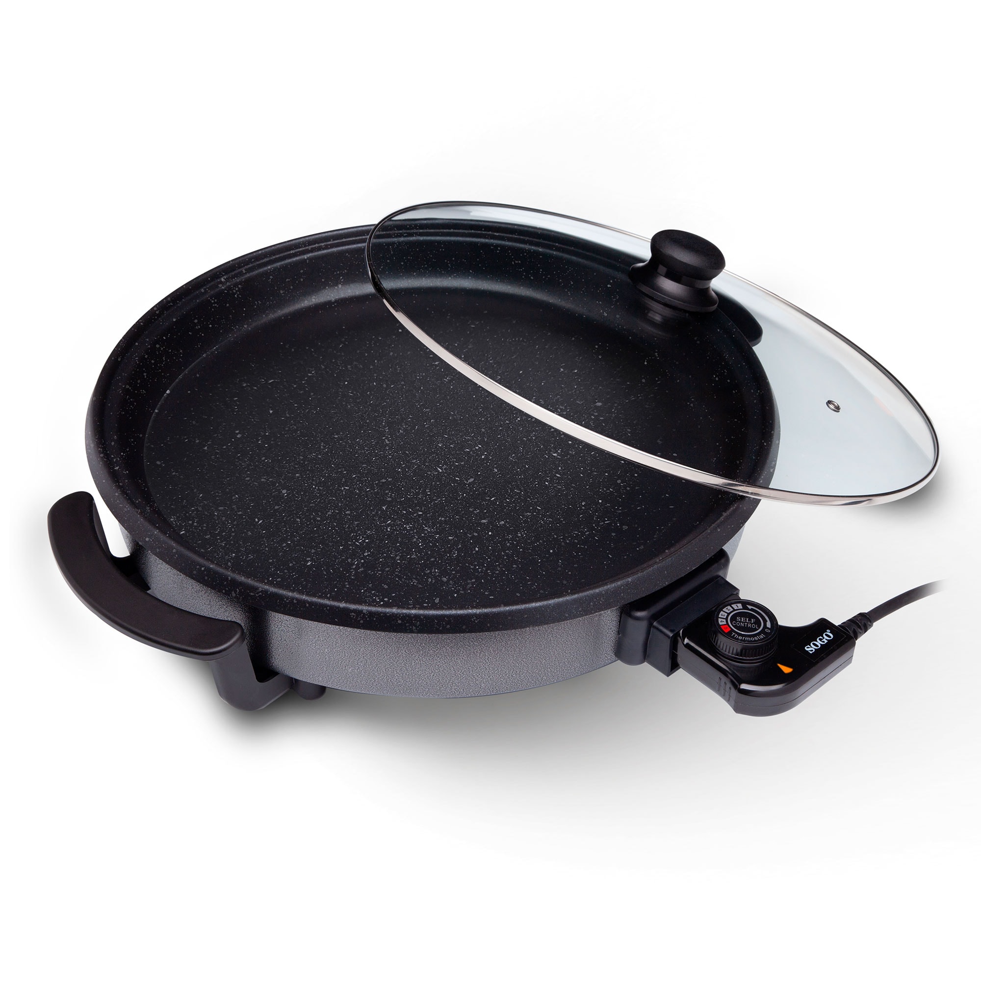 SOGO Elektrischer Multitopf mit Glasdeckel, 42cm, 1500W - Bild 1