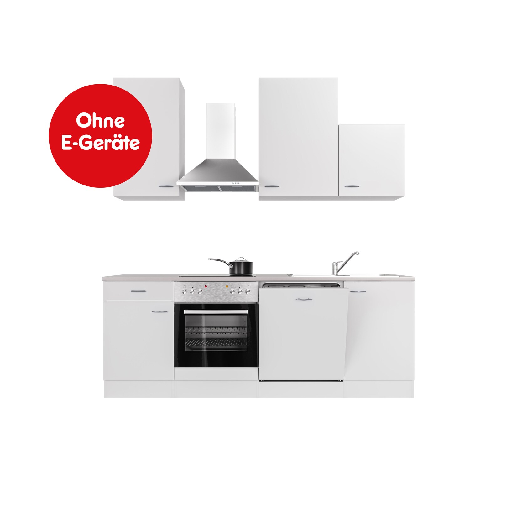 Flex-Well Küchenzeile ohne E-Geräte 220 cm L-220-1705-000 Wito | 04047584034430
