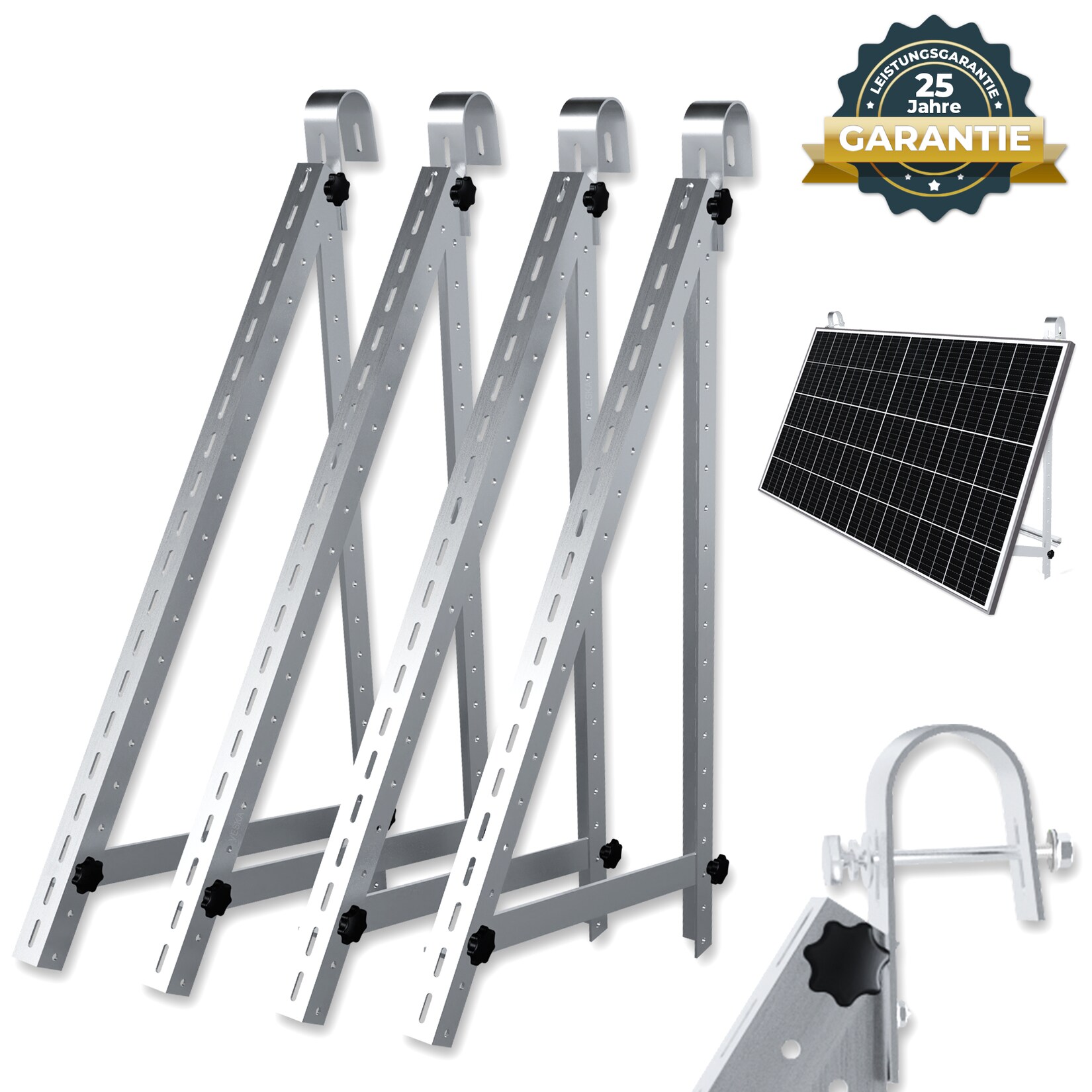 Balkon- Haken Montagehalterung Set -versch. Ausführungen | 04054748019554