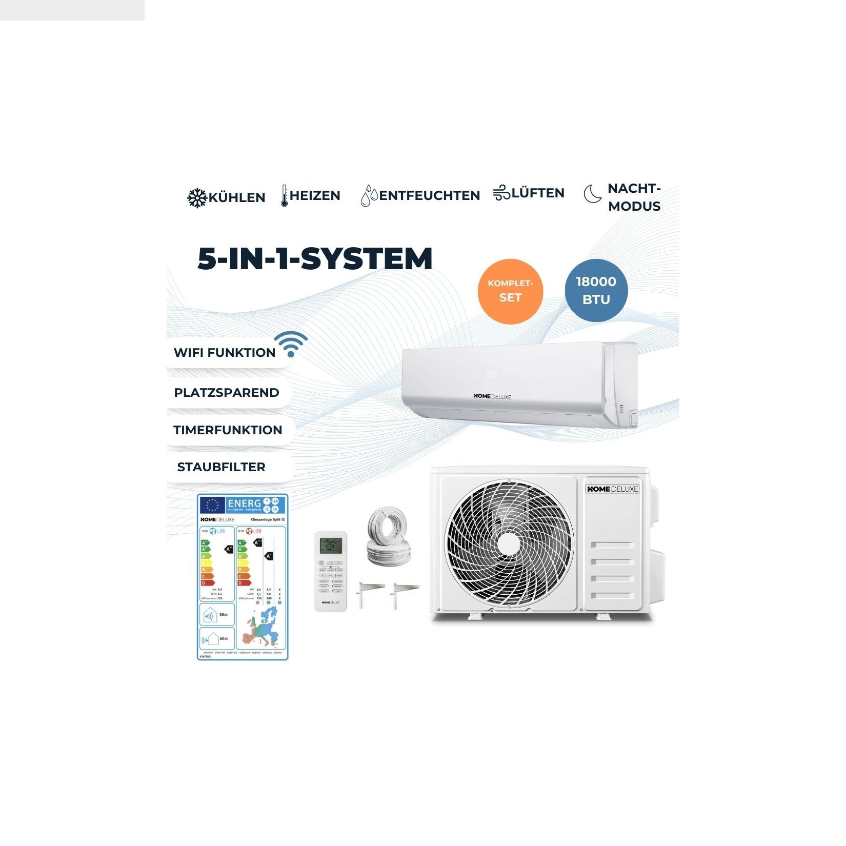 Home Deluxe Klimaanlage SPLIT – versch Ausführungen