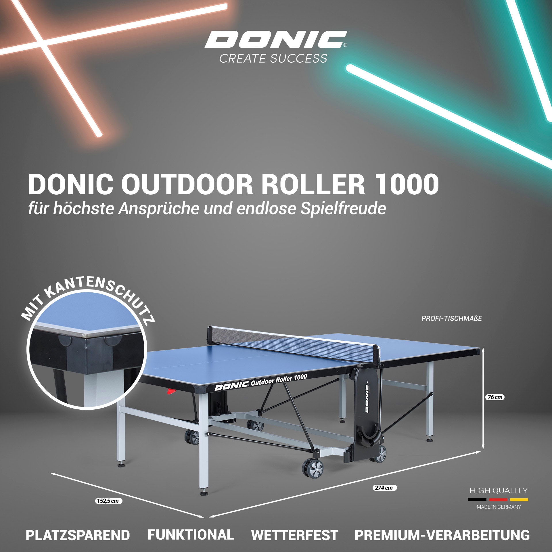 DONIC Outdoor Roller 1000, blau - versch. Farben - Bild 1