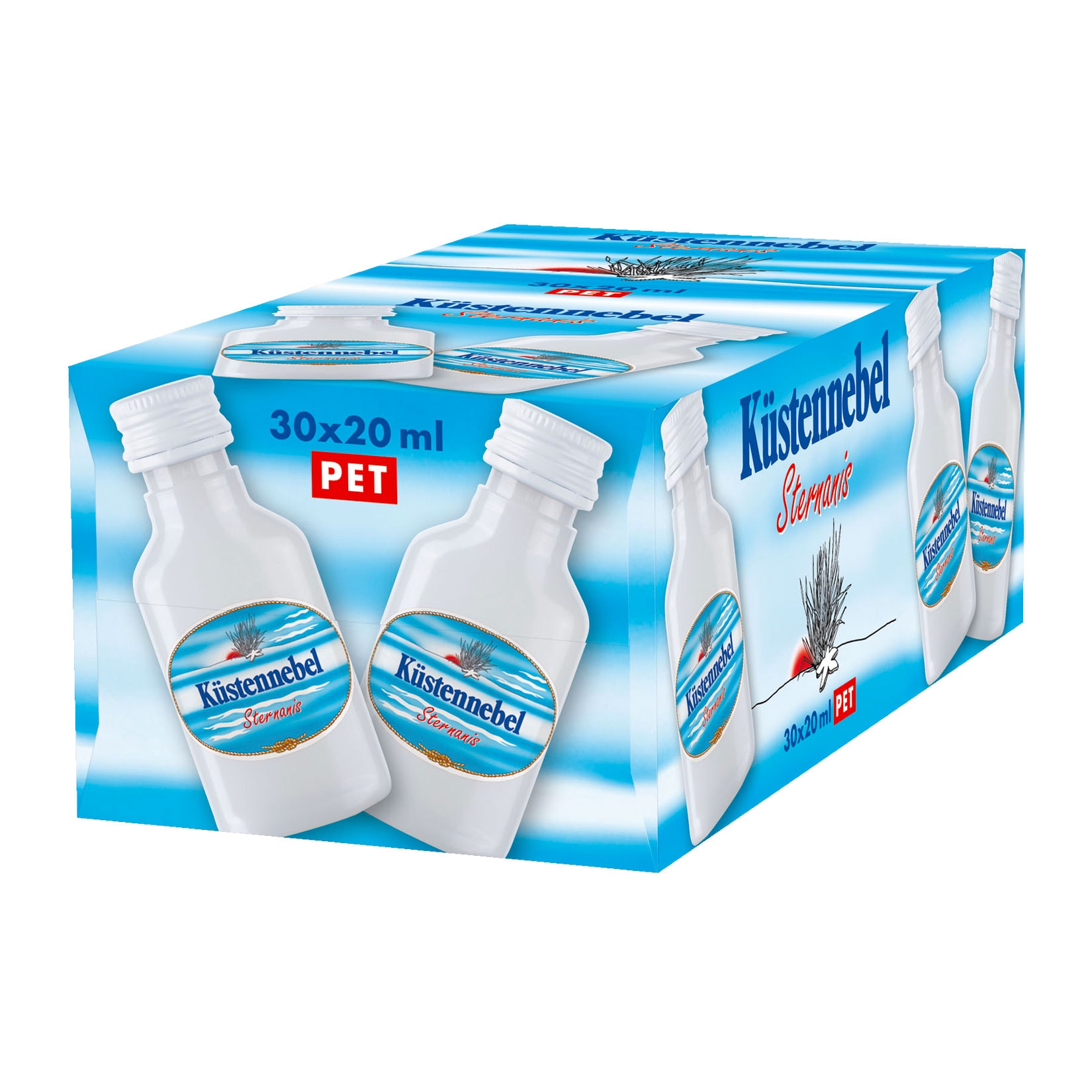 K&uuml;stennebel PET-Flasche 21,8% vol 0,02 Liter, 30er Pack - Bild 1