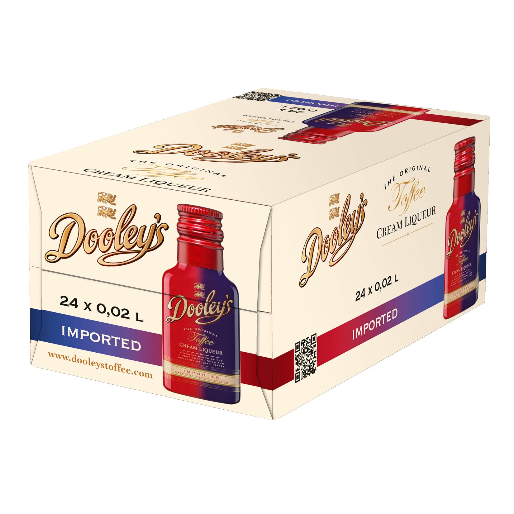 Dooley's Original Toffee Cream Liqueur PET 17,0 % vol 20 ml, 24er Pack - Bild 1