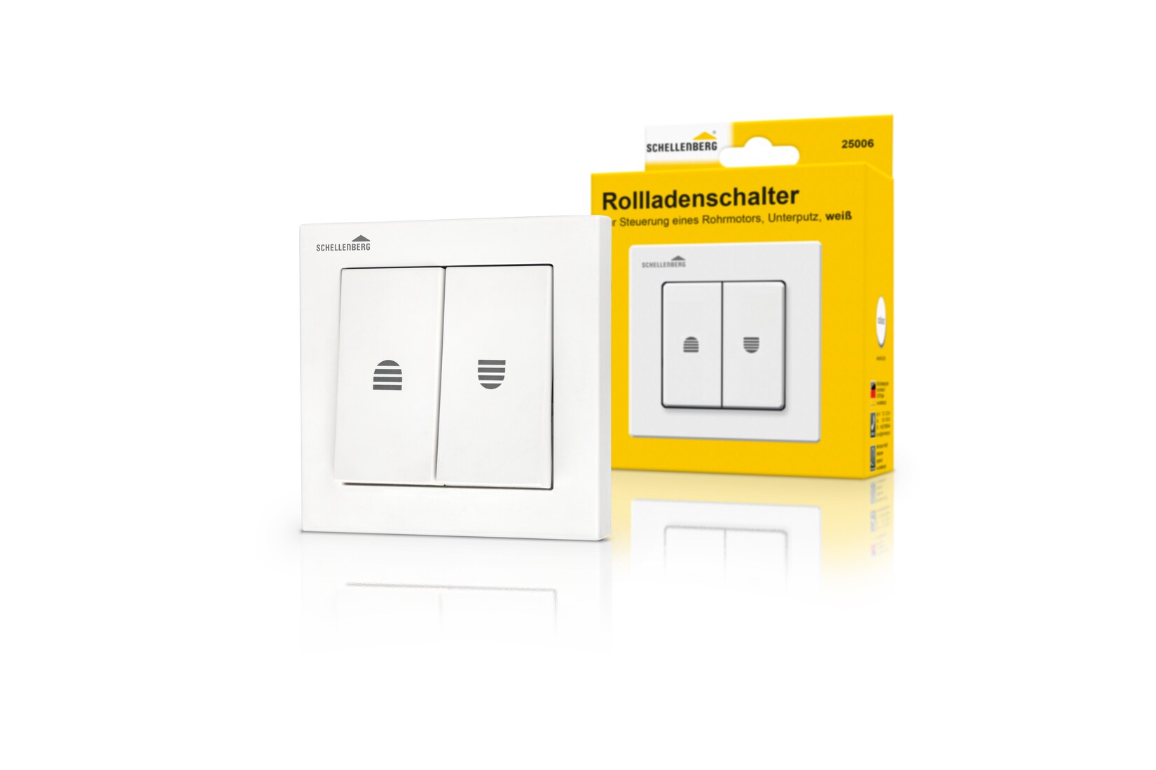 Schellenberg Rolladenschalter mit Rastfunktion Unterputz weiß | 04003971250067