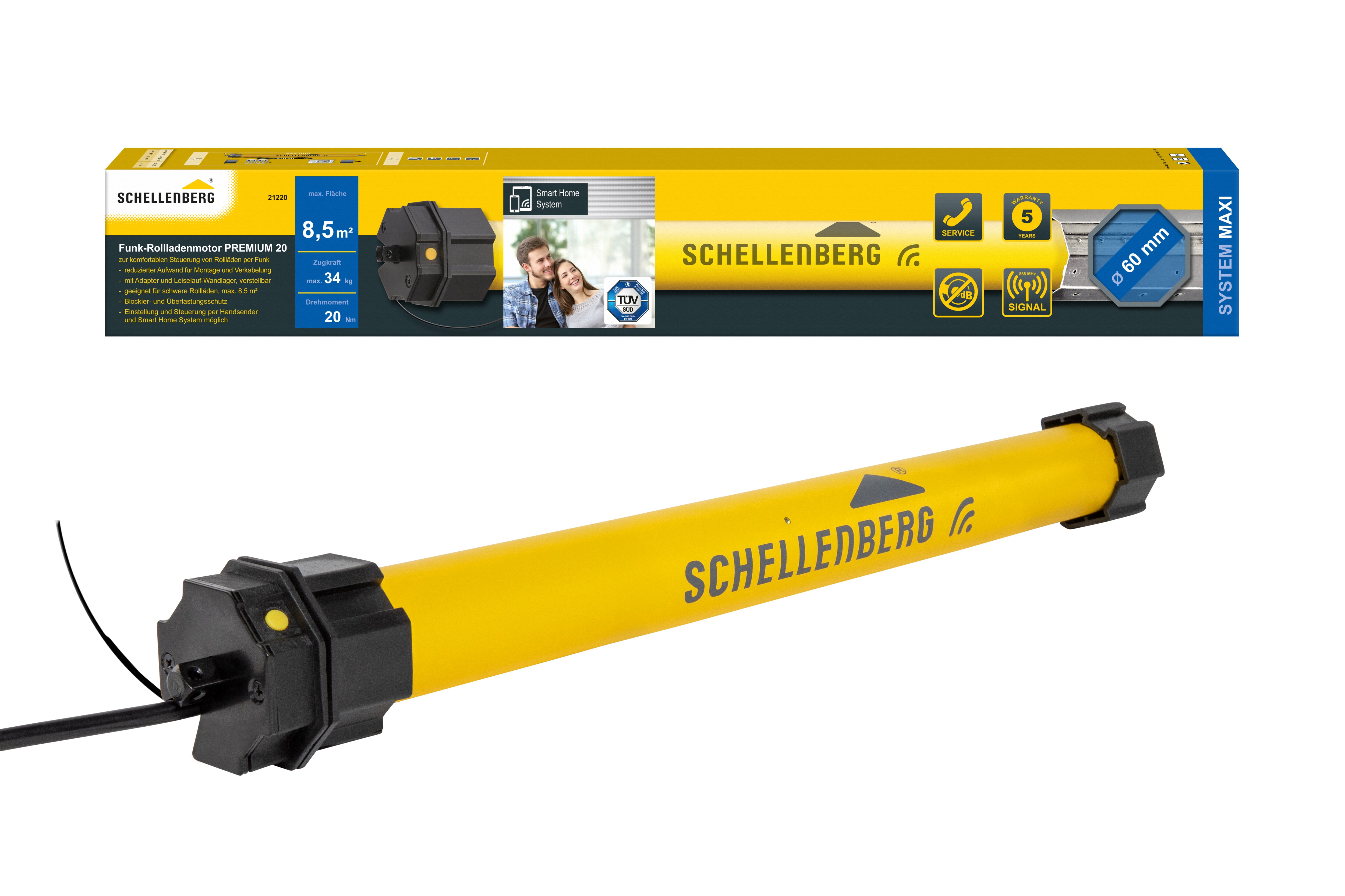 Schellenberg Funk-Rolladenmotor Premium 20 Nm Maxi - Bild 1