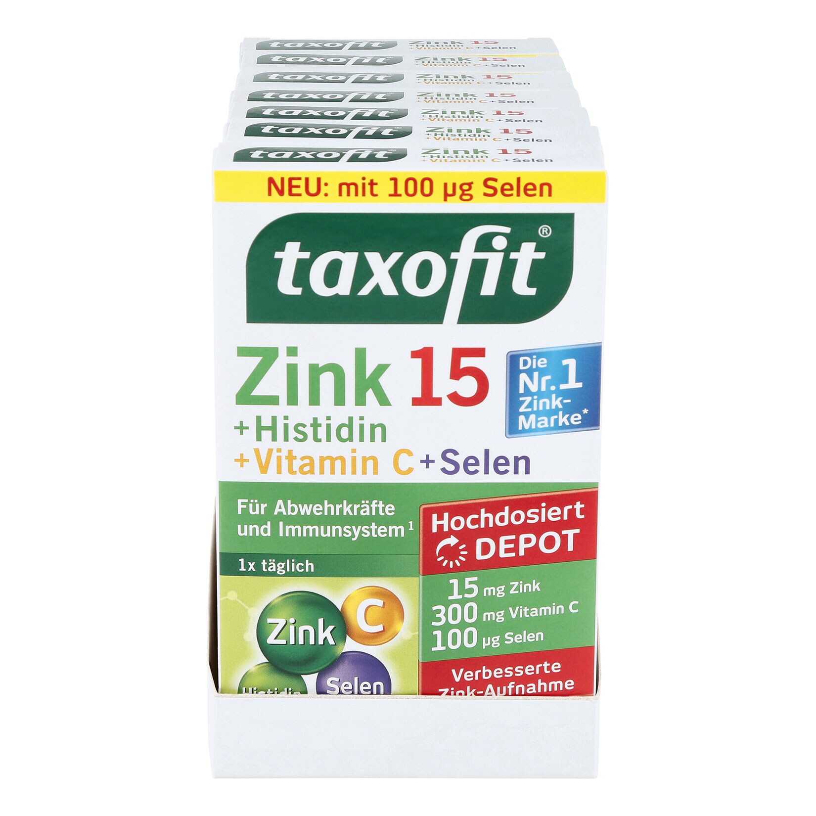 taxofit Tabletten Zink+Histidin+Selen 40 St&uuml;ck 31,5 g, 7er Pack - Bild 1