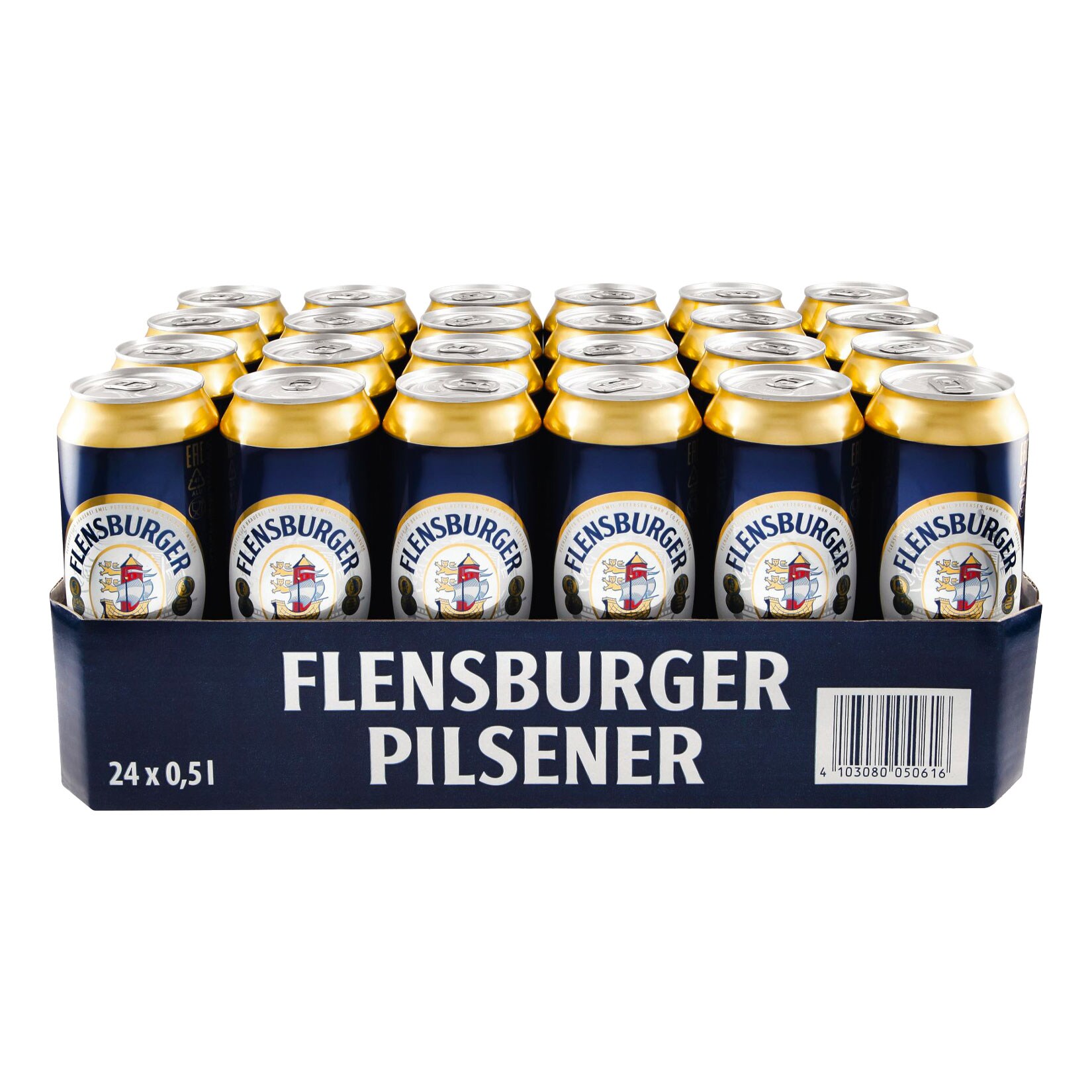 Flensburger Pilsener 4,8 % vol 0,5 Liter Dose, 24er Pack - Bild 1