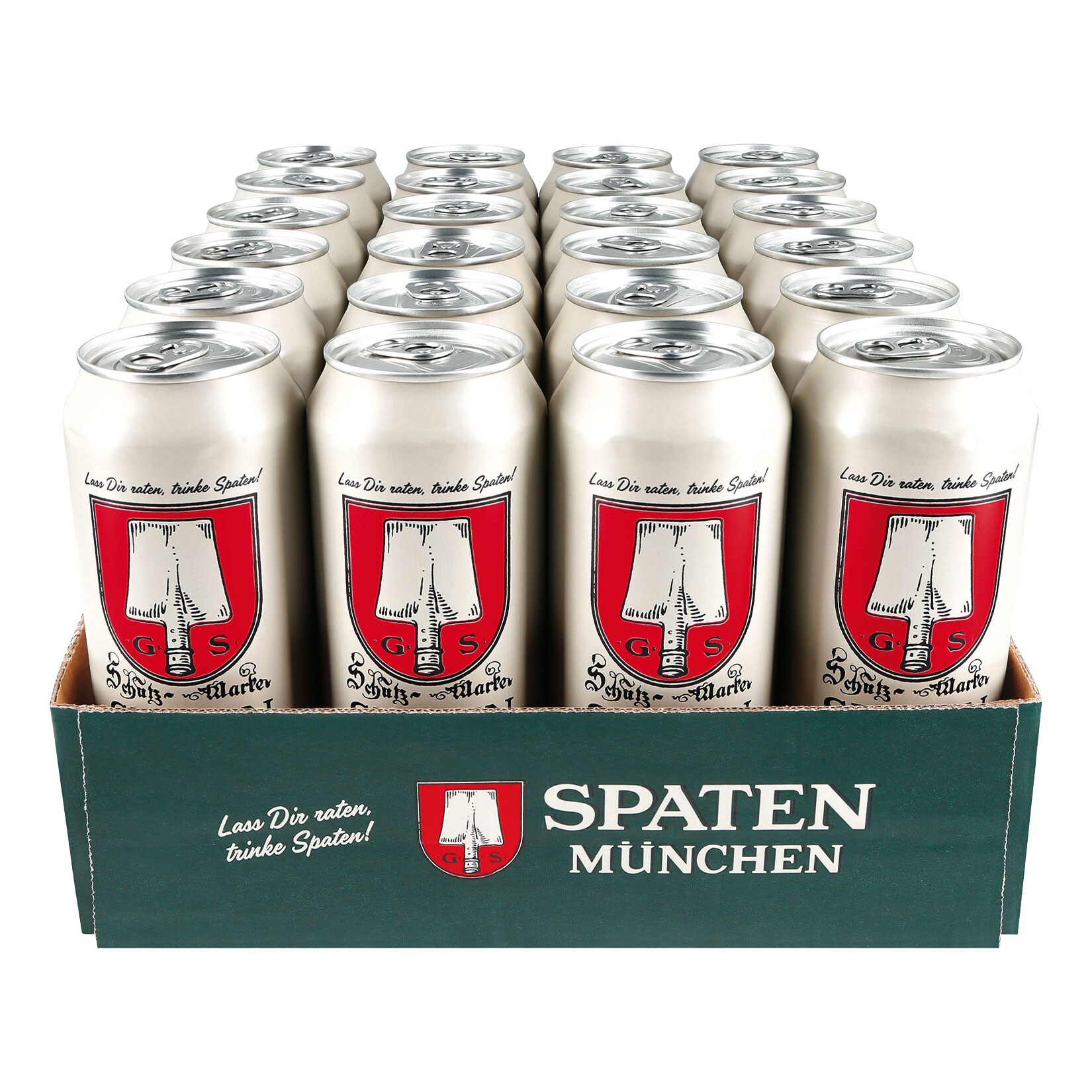 Spaten Münchner Hell 5,2 % vol 0,5 Liter Dose, 24er Pack