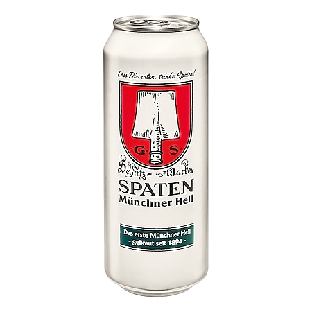 Spaten Münchner Hell 5,2 % vol 0,5 Liter Dose, 24er Pack online kaufen bei  Netto