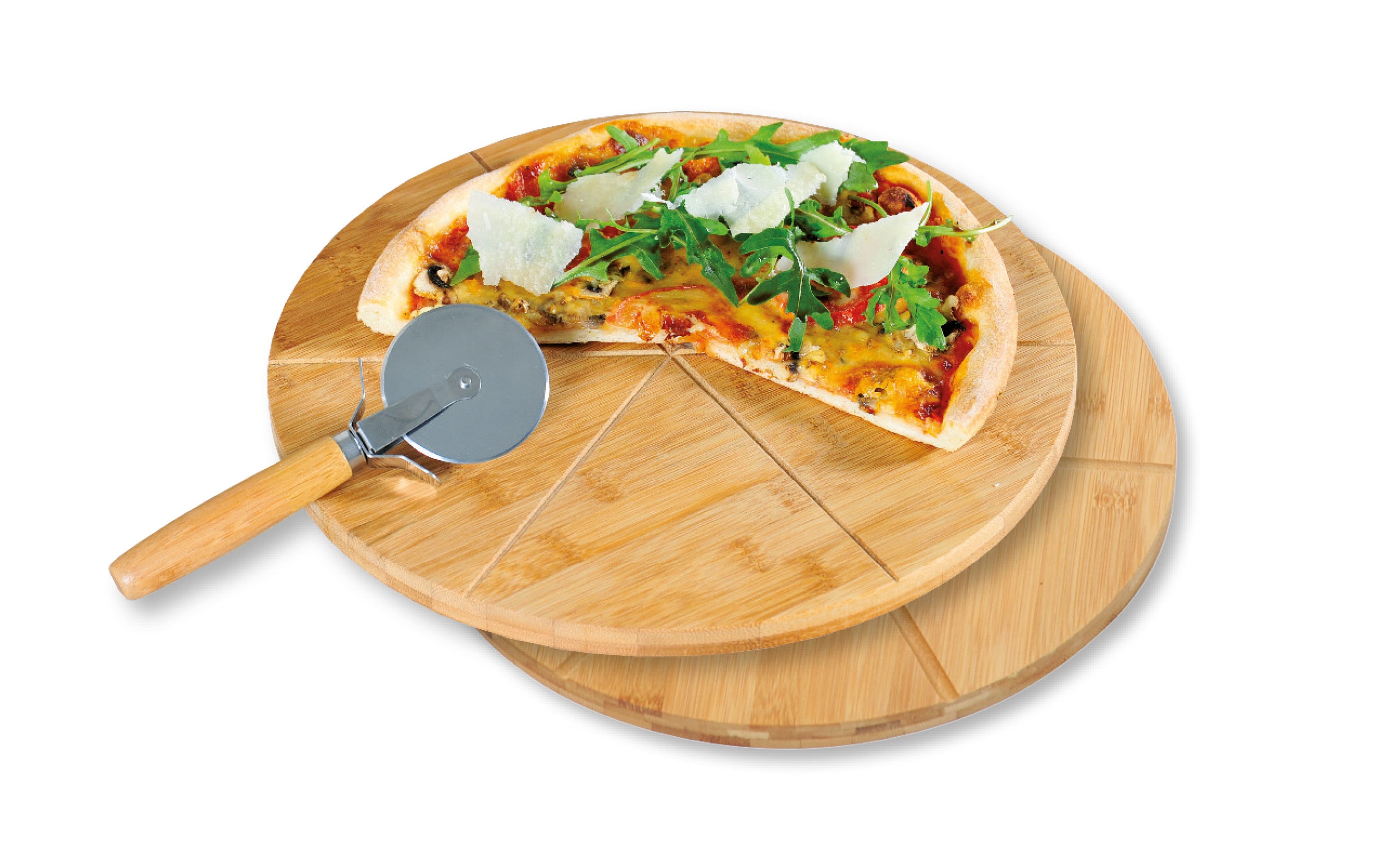 Kesper Pizzabrett 2er Set mit Schneider - Bild 1