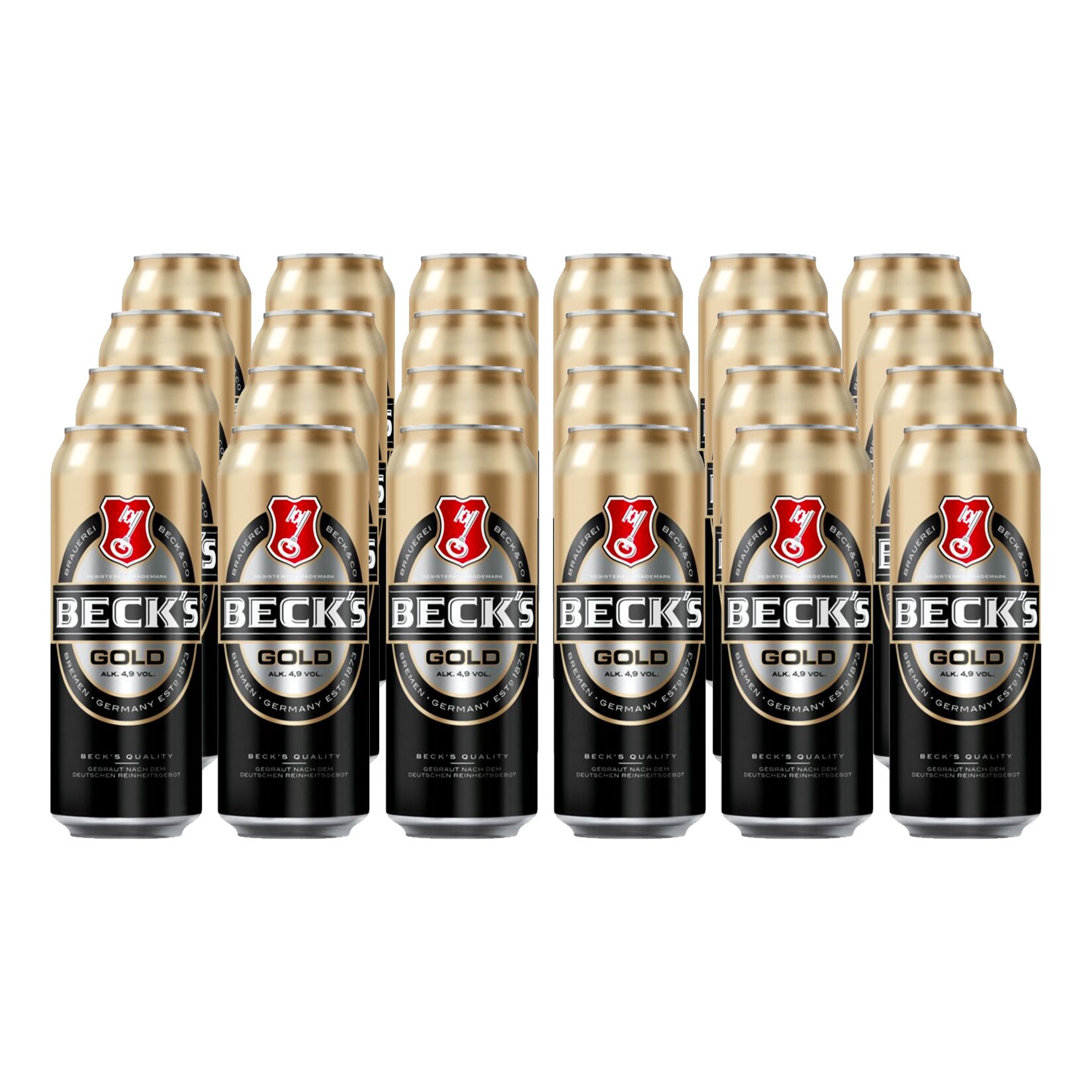 Becks Gold 4,9 % vol 0,5 Liter Dose, 24er Pack - Bild 1