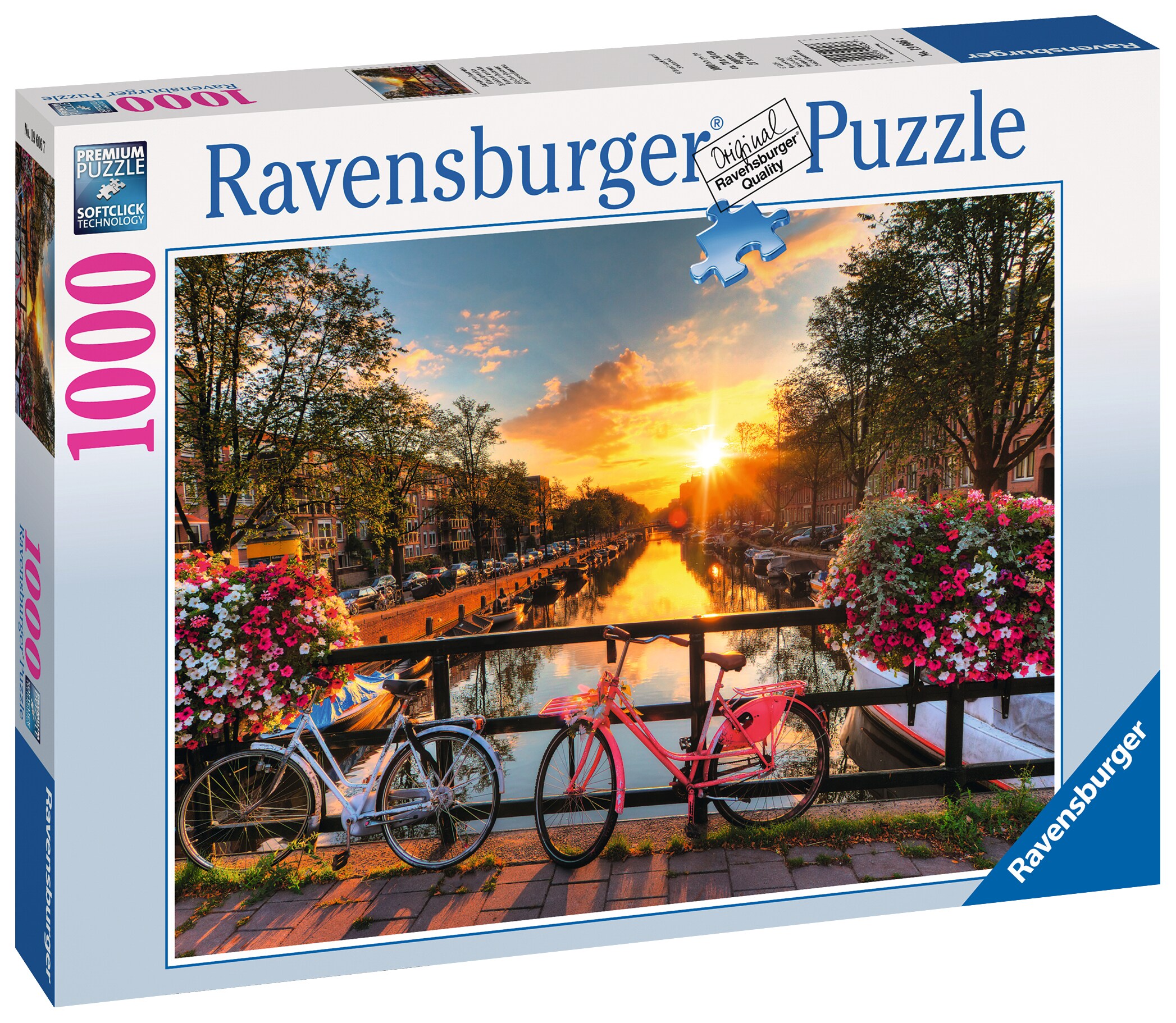Ravensburger 1000 Teile Puzzle (Fahrraeder In Amsterdam) versch. Ausf&uuml;hrungen - Bild 1