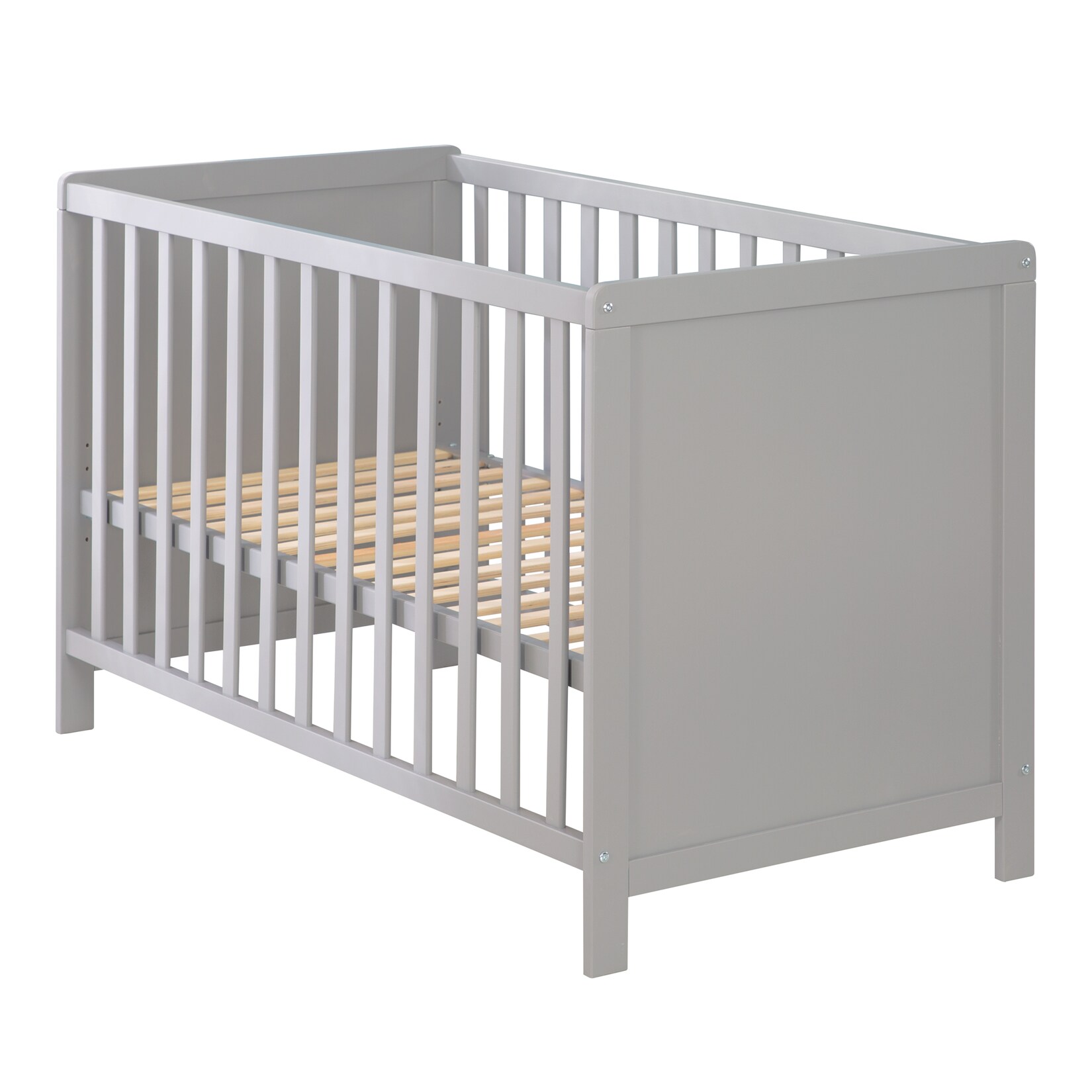 roba 2-in-1 Beistell- & Babybett ca. 60×120 inkl. ’safe asleep®‘ Matratze & Lattenrost, taupe, höhenverstellbar, 5 Schlupfsprossen | 04005317333922